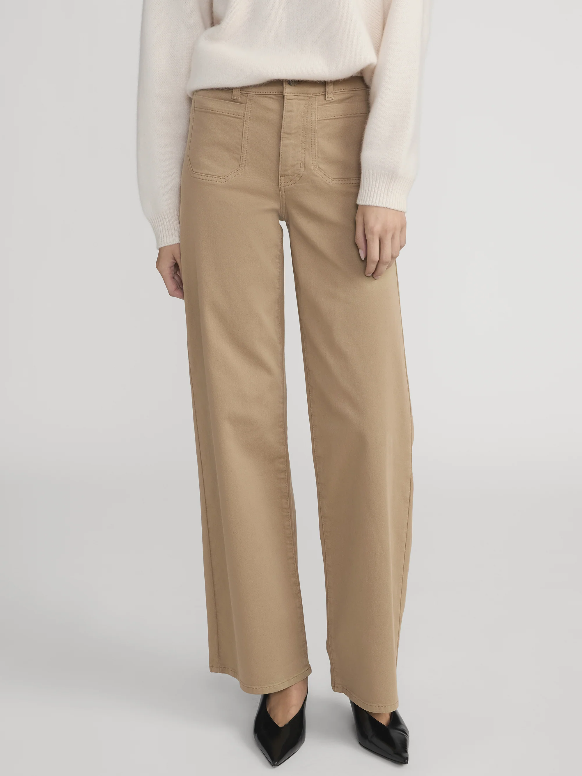 Le Slim Palazzo Modernist Pocket -- Khaki - Image 3