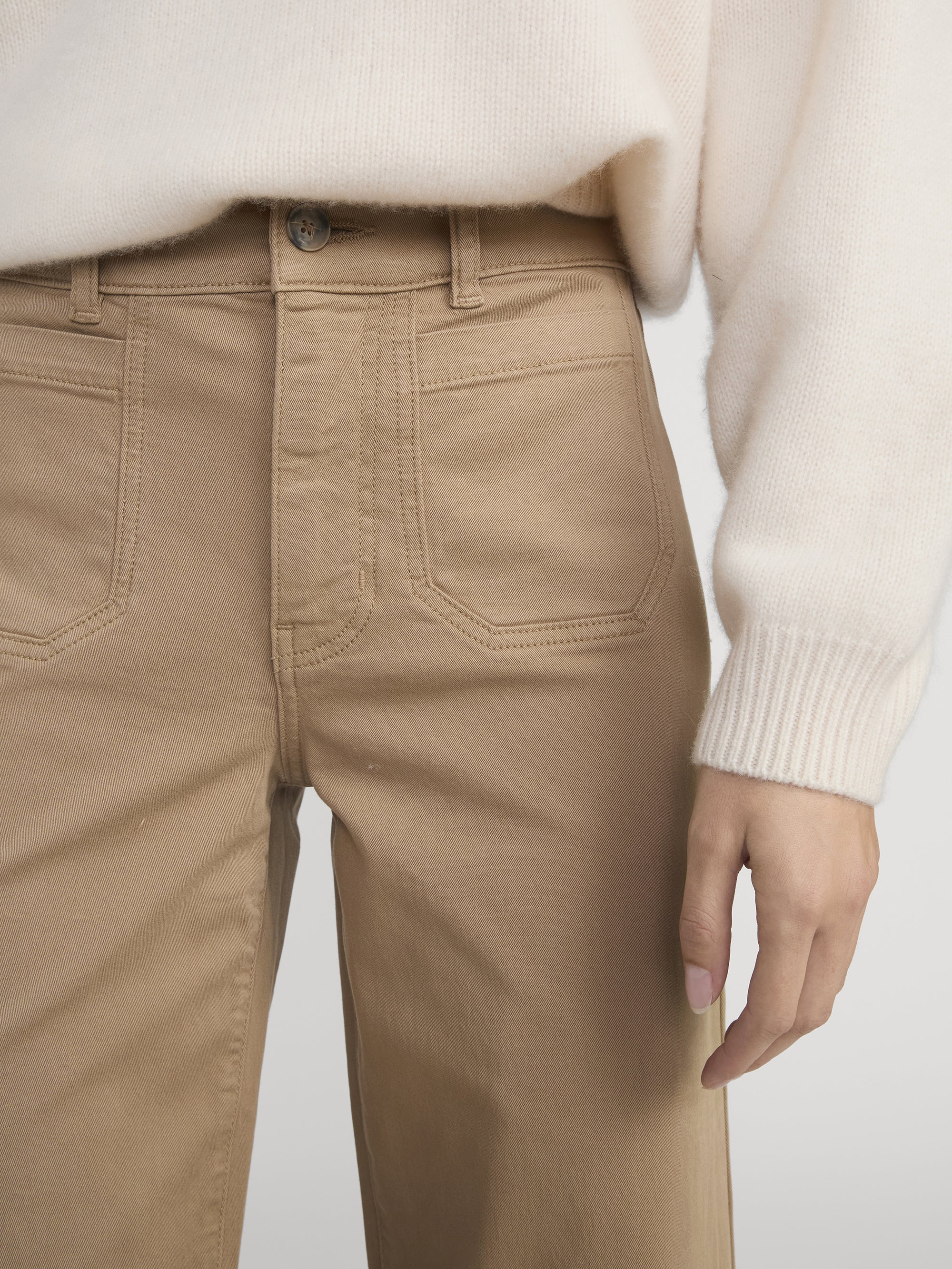 Le Slim Palazzo Modernist Pocket -- Khaki - Image 4