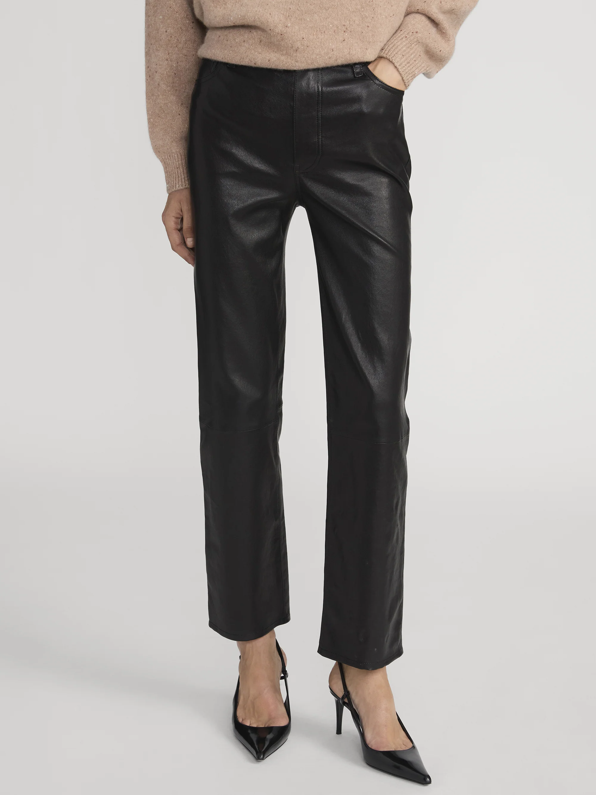 Leather Le Sleek Straight -- Black - Image 3