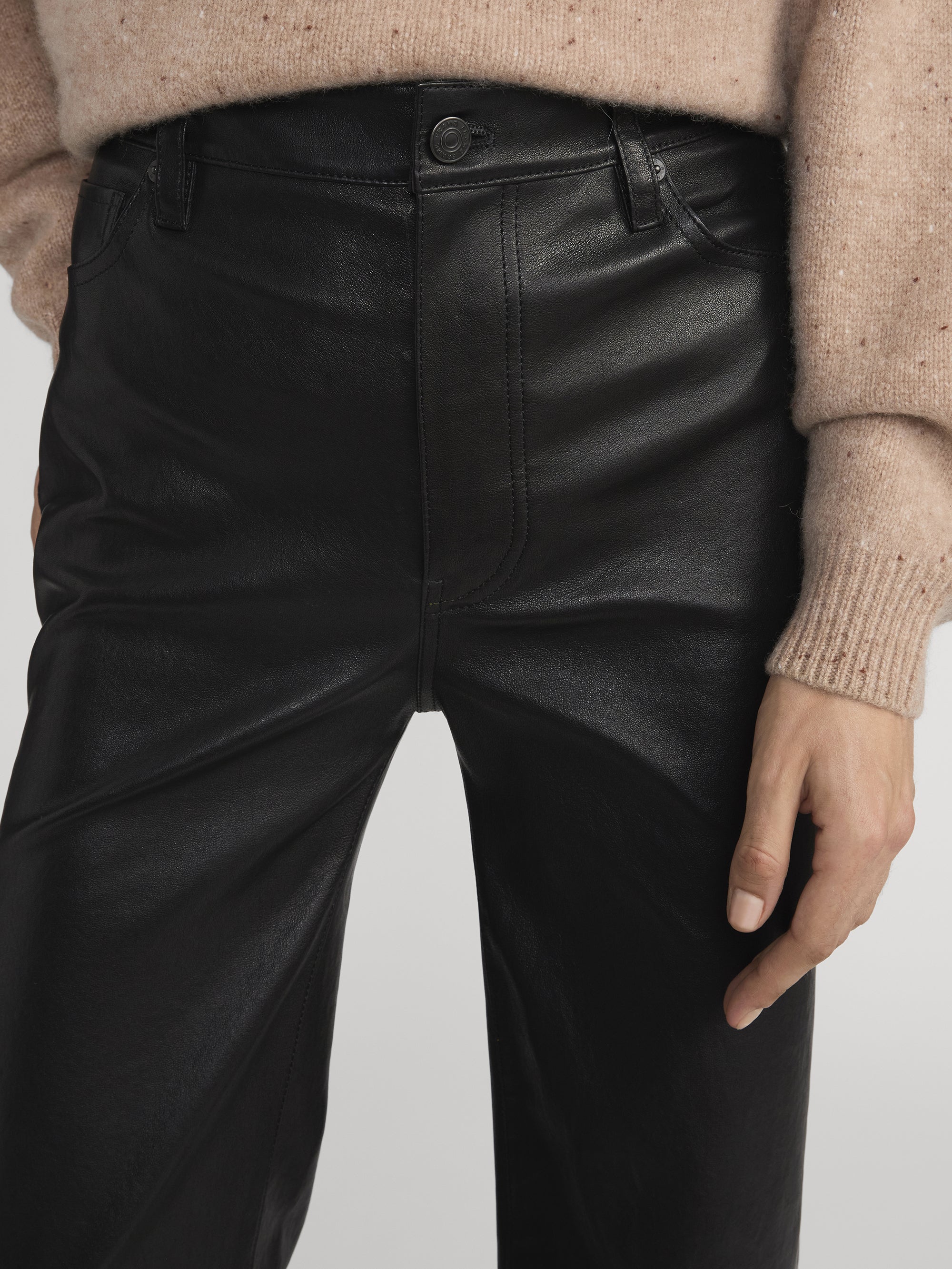 Leather Le Sleek Straight -- Black - Image 4