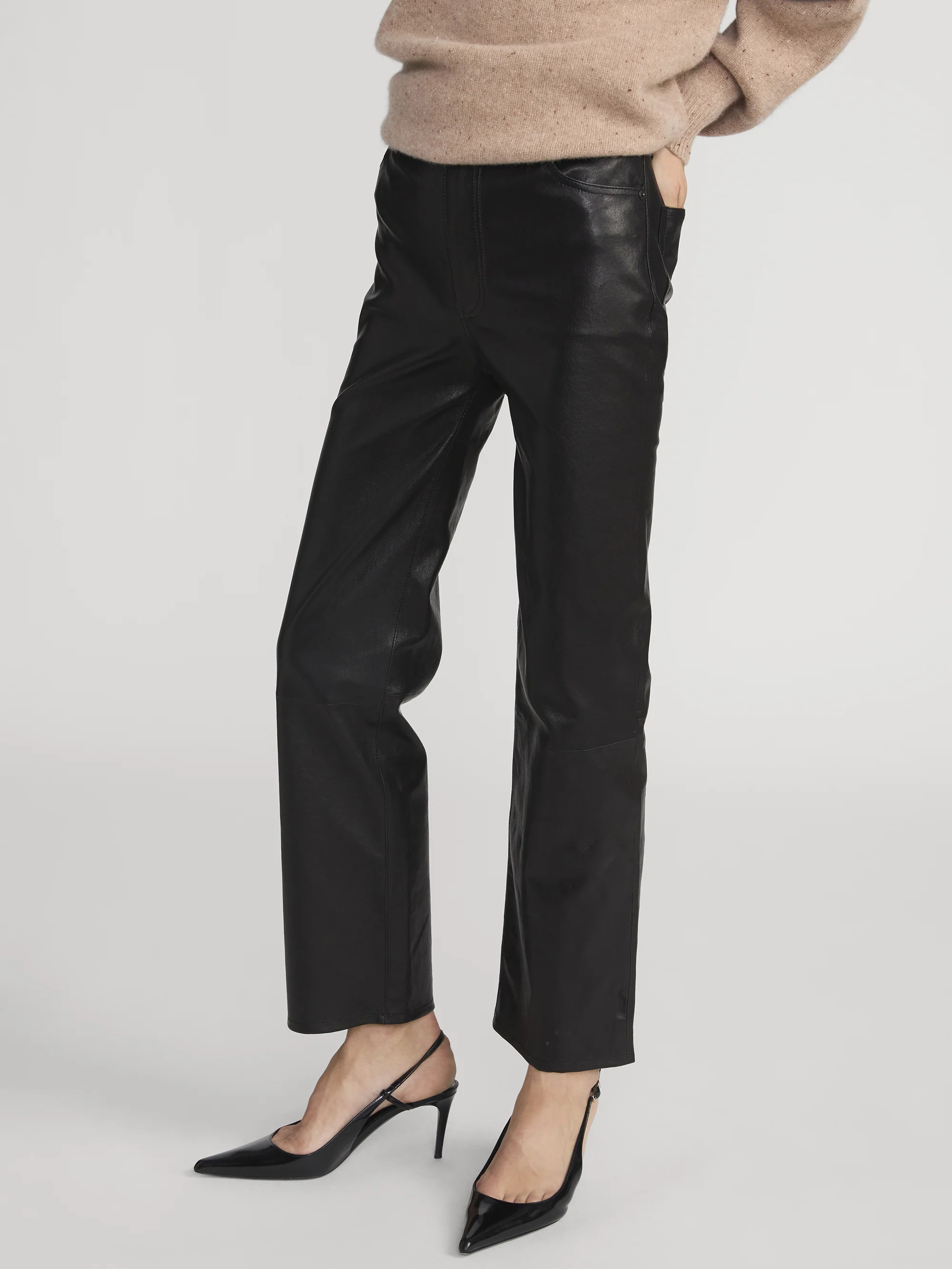 Leather Le Sleek Straight -- Black - Image 5