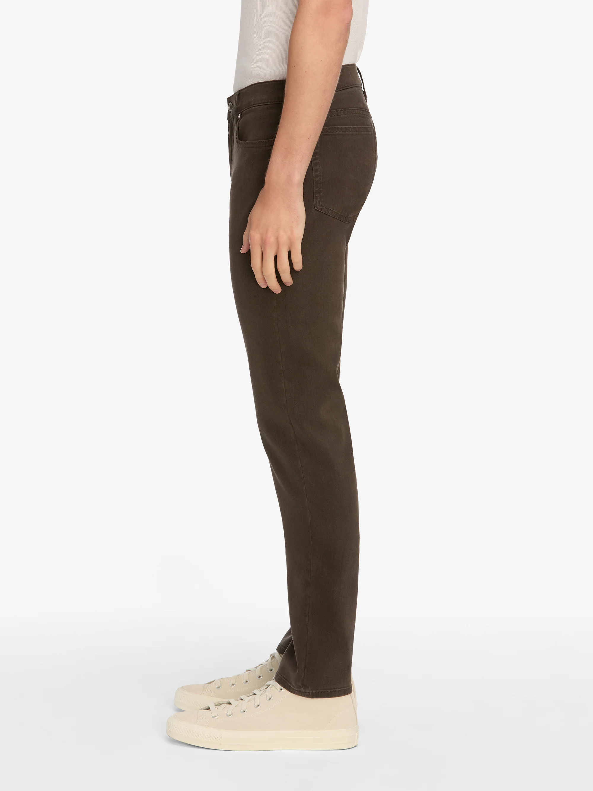 L'Homme Slim Brushed Twill -- Dark Chocolate - Image 4