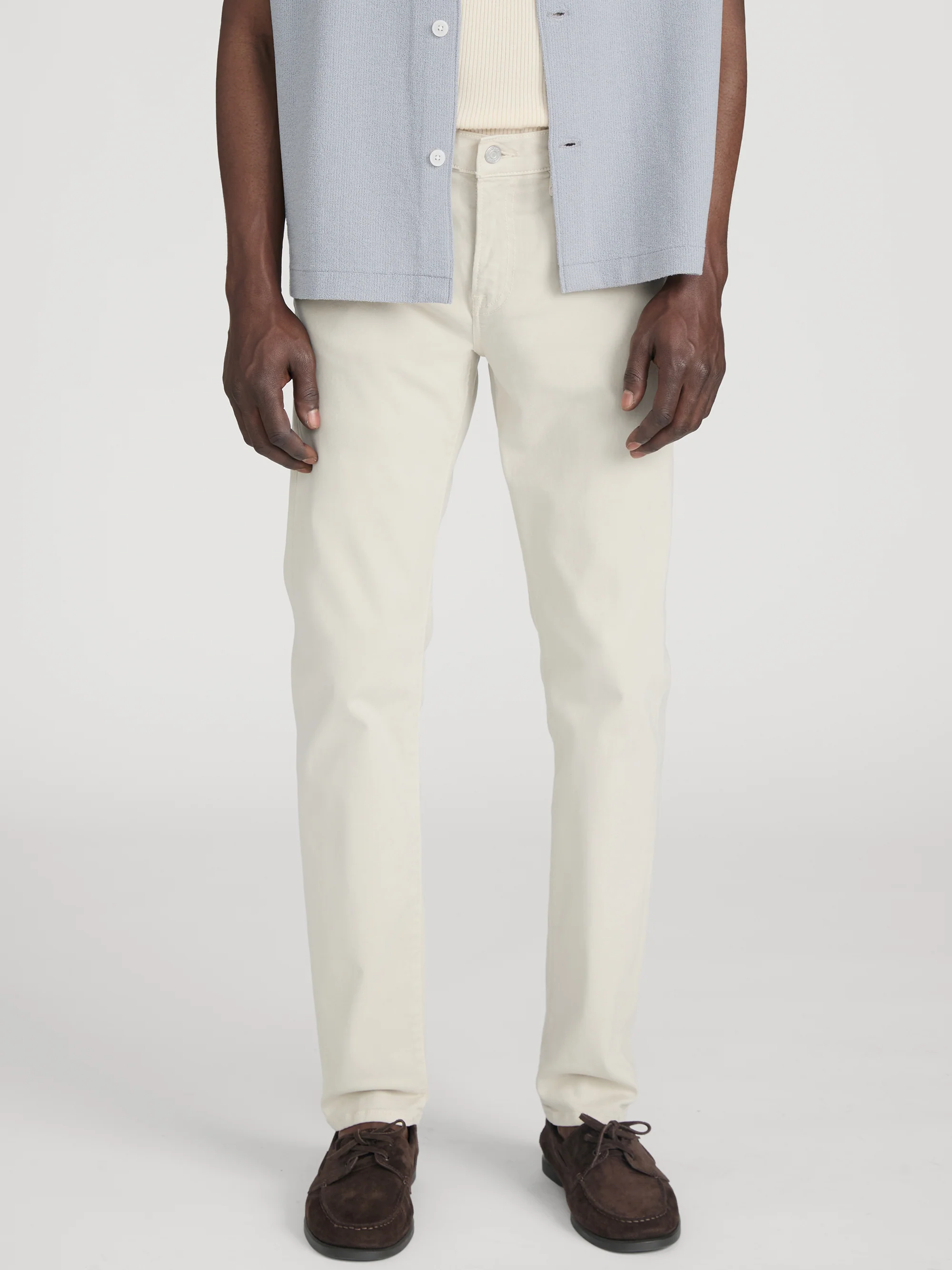 L'Homme Slim Brushed Twill -- Milk Beige - Image 3