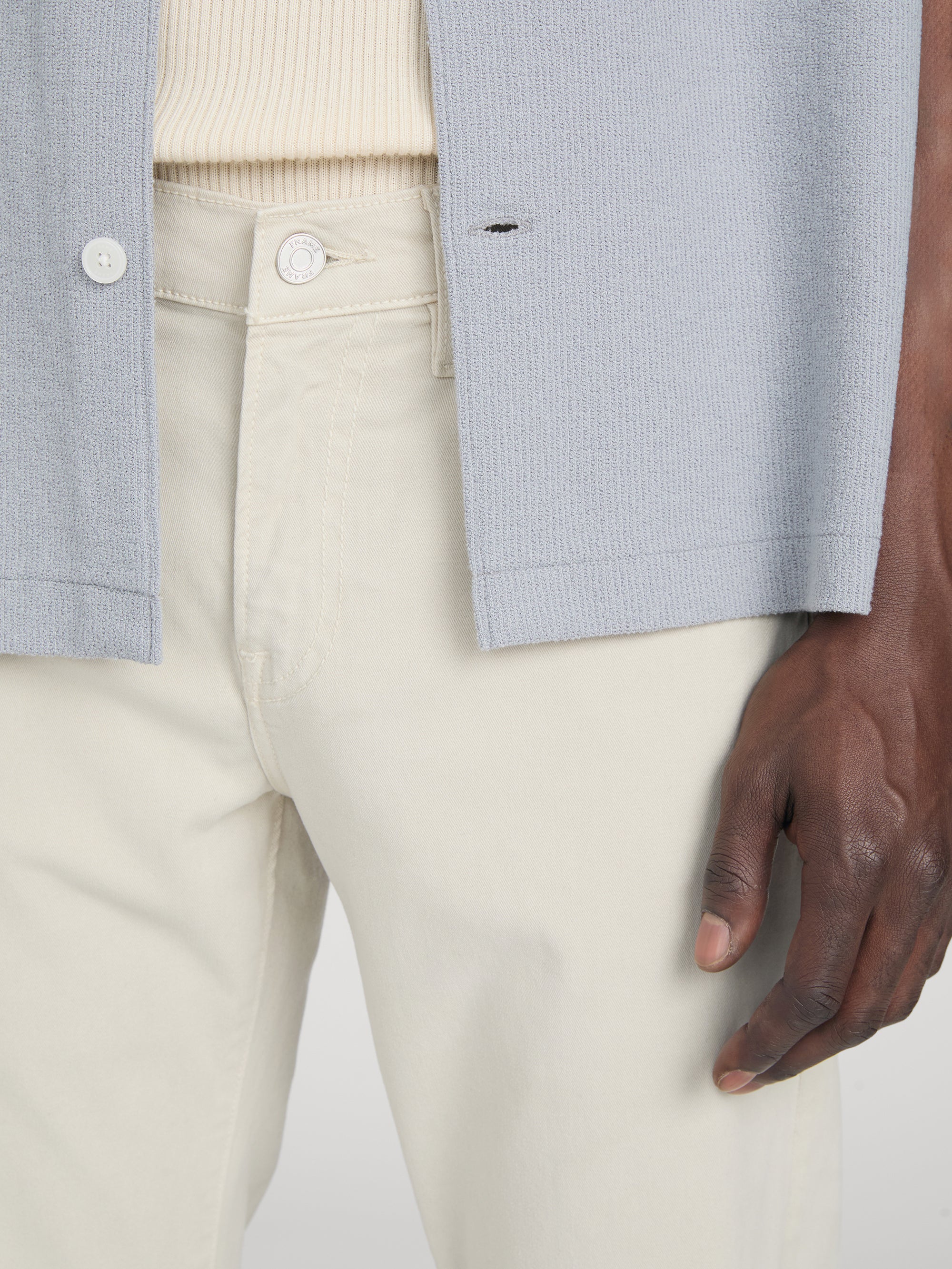 L'Homme Slim Brushed Twill -- Milk Beige - Image 5