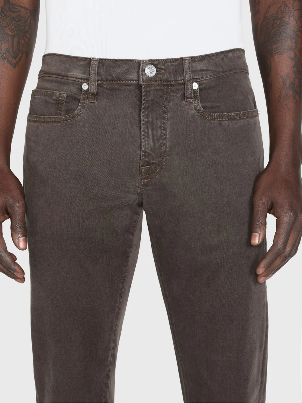 L'Homme Slim Brushed Twill -- Mocha - Image 3