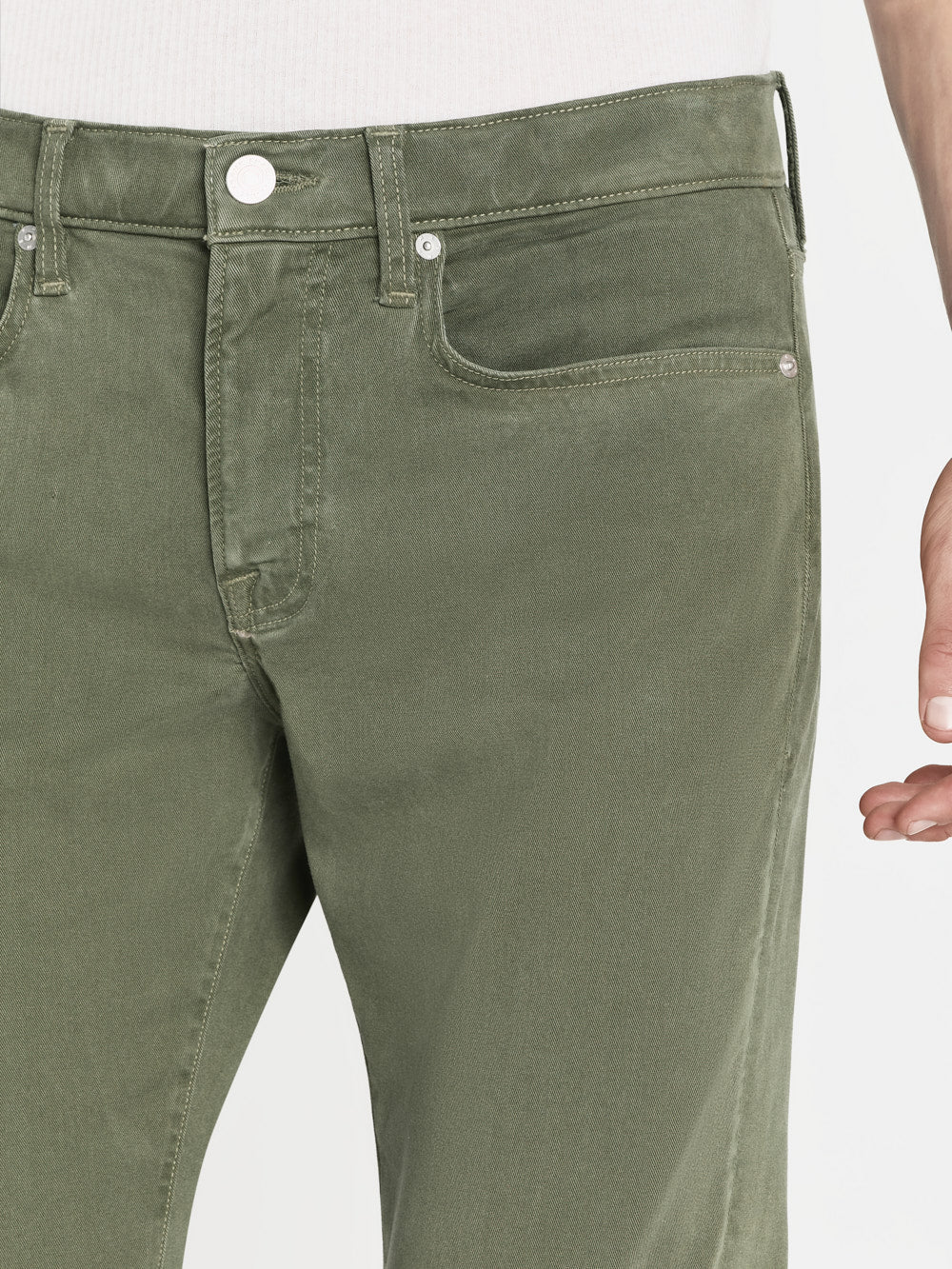 L'Homme Slim Brushed Twill -- Washed Military - Image 3