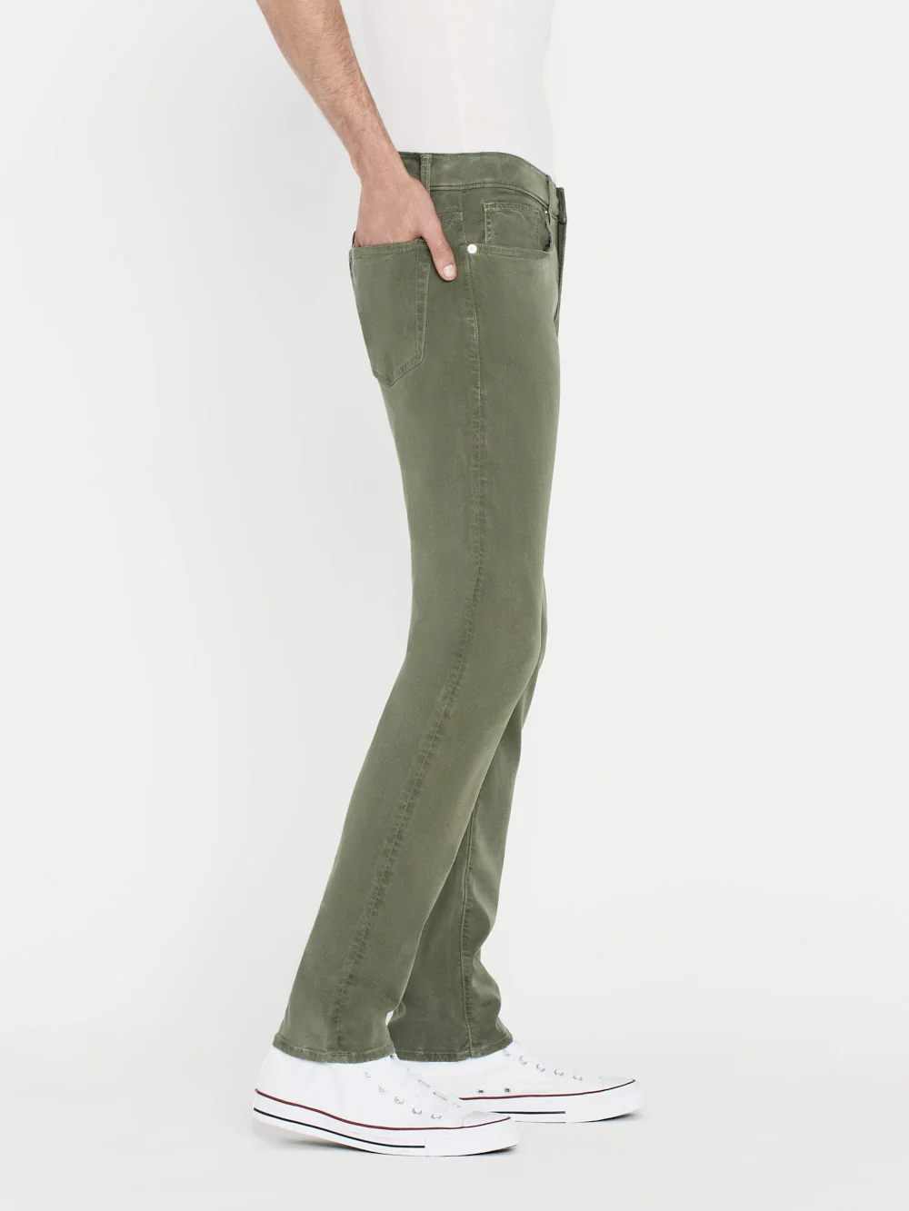 L'Homme Slim Brushed Twill -- Washed Military - Image 4