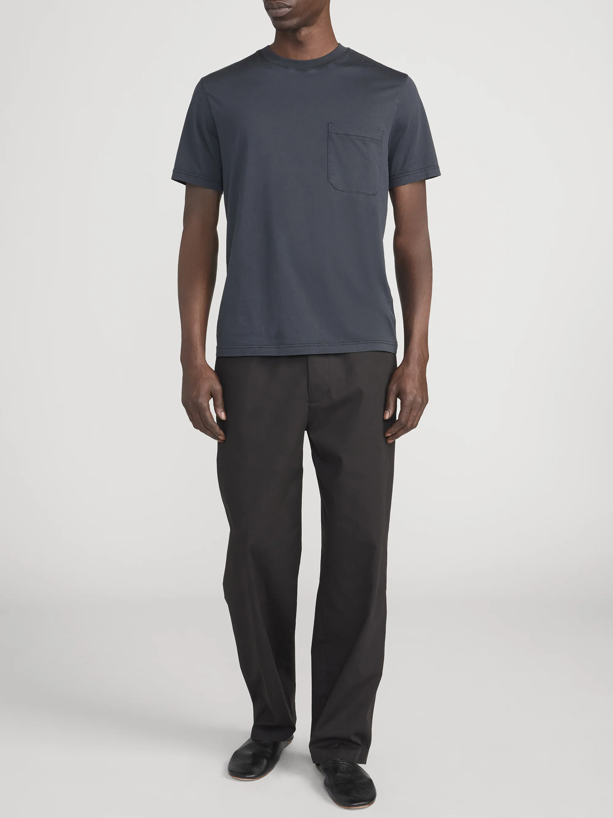 Light Cotton Pocket Tee -- Antique Black - Image 2