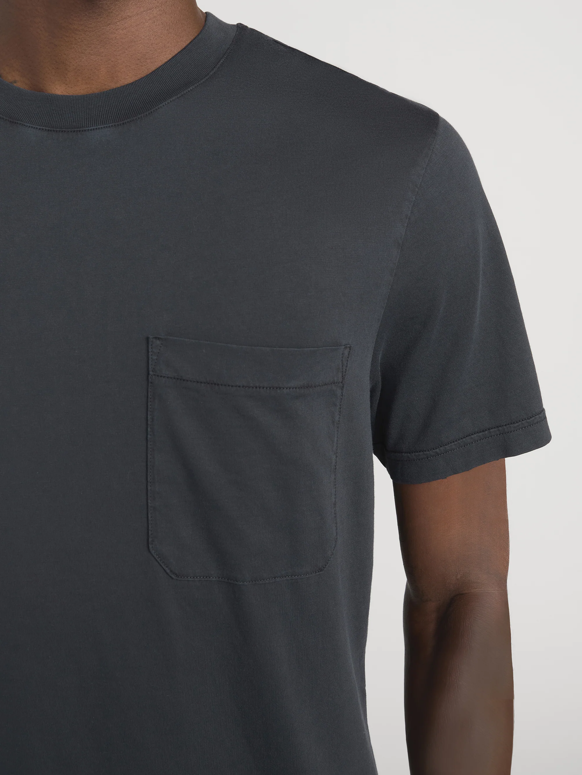Light Cotton Pocket Tee -- Antique Black - Image 4