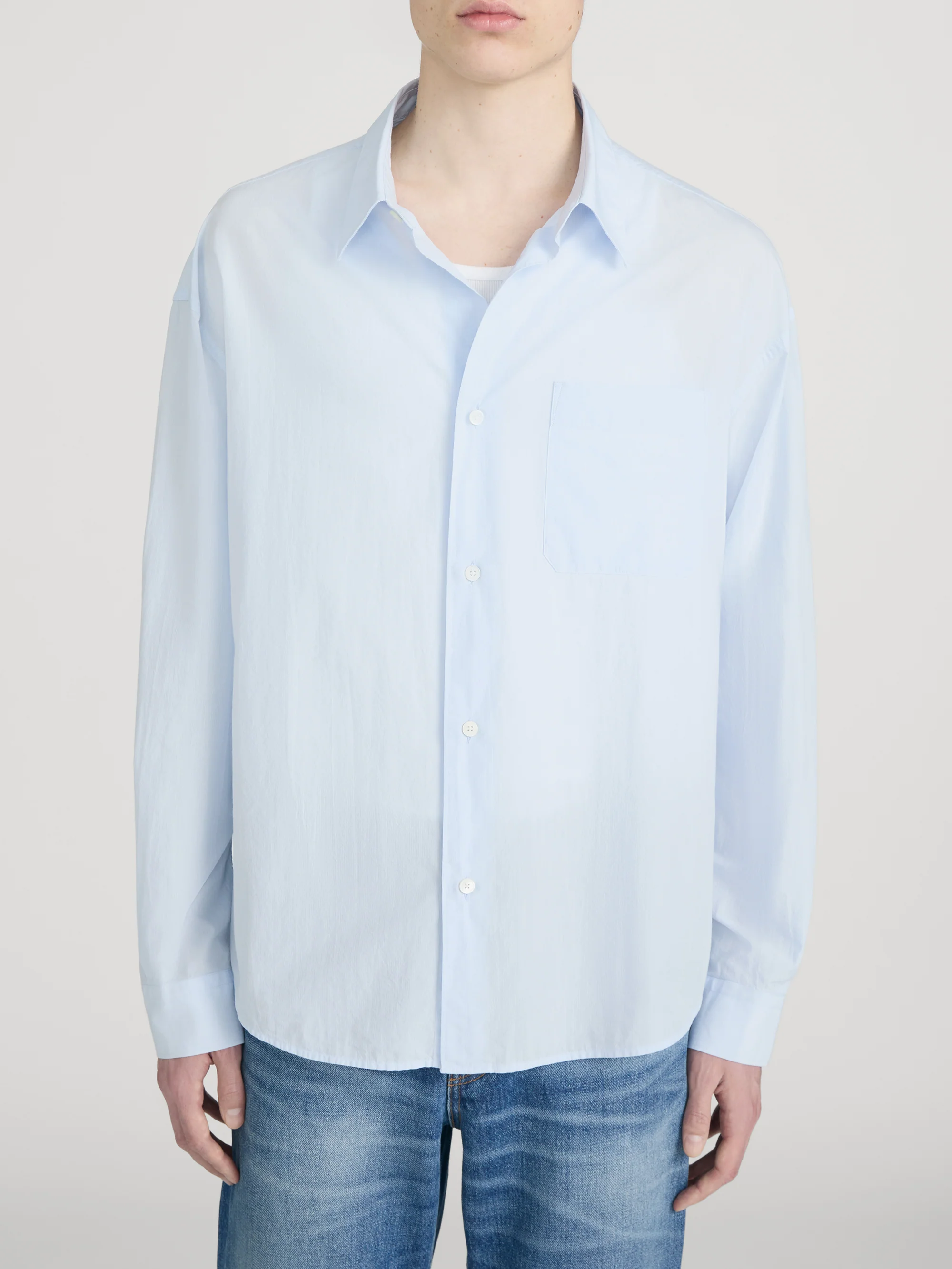 Light Cotton Shirt -- Summer Blue - Image 3