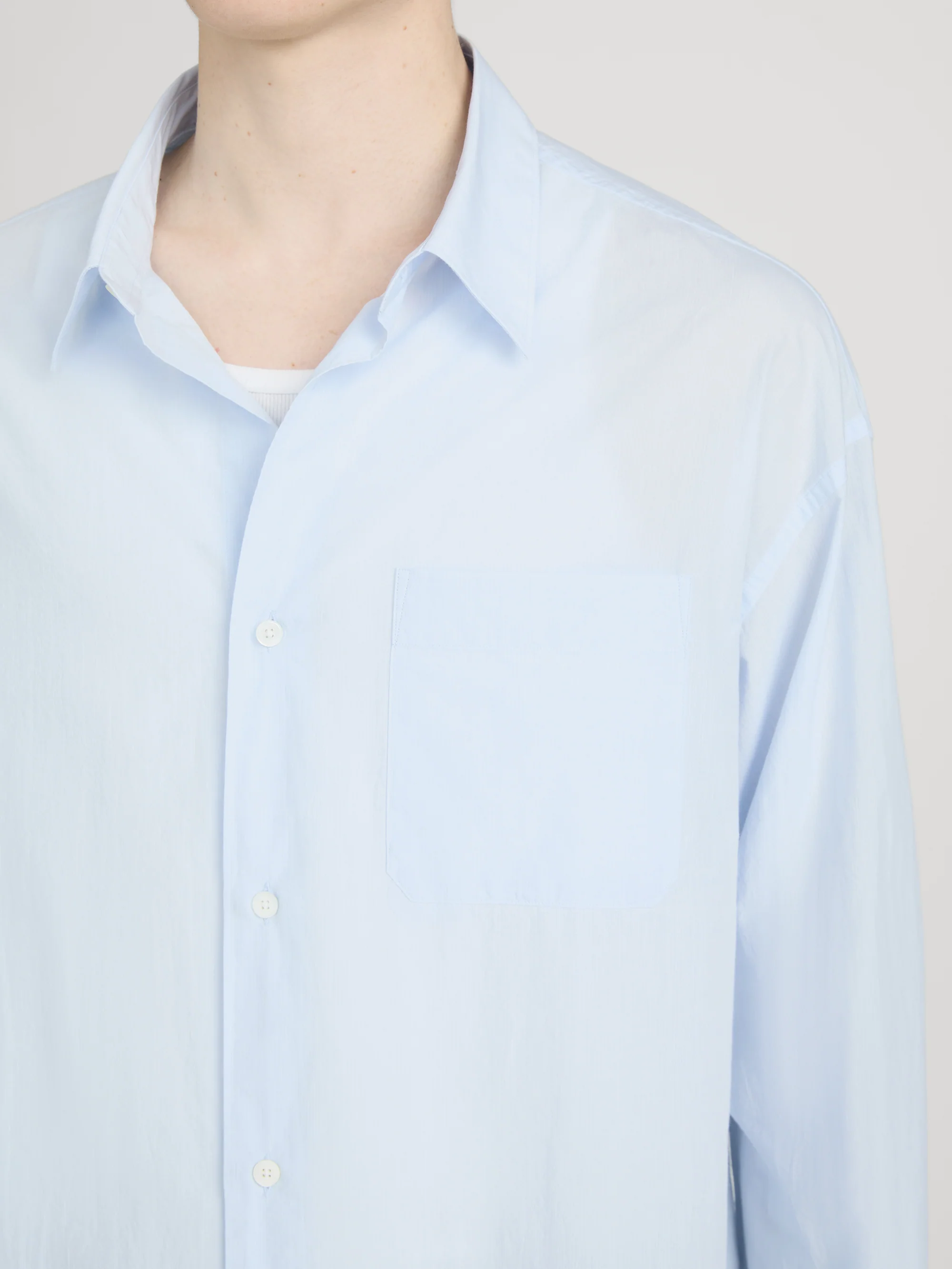 Light Cotton Shirt -- Summer Blue - Image 4