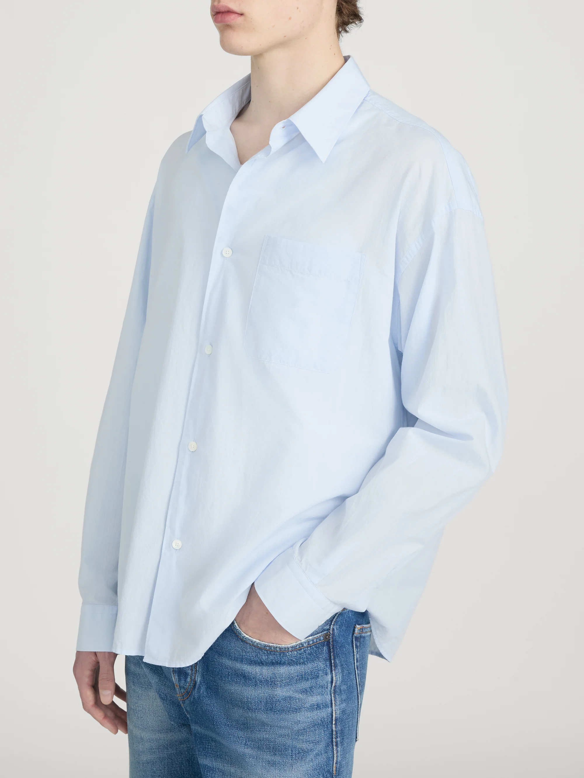 Light Cotton Shirt -- Summer Blue - Image 5