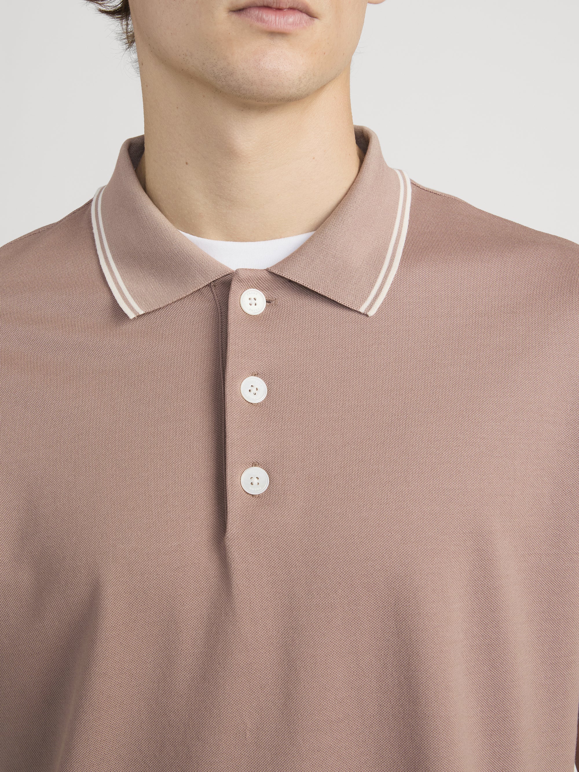 Light Pique Polo -- Smoky Mauve - Image 5