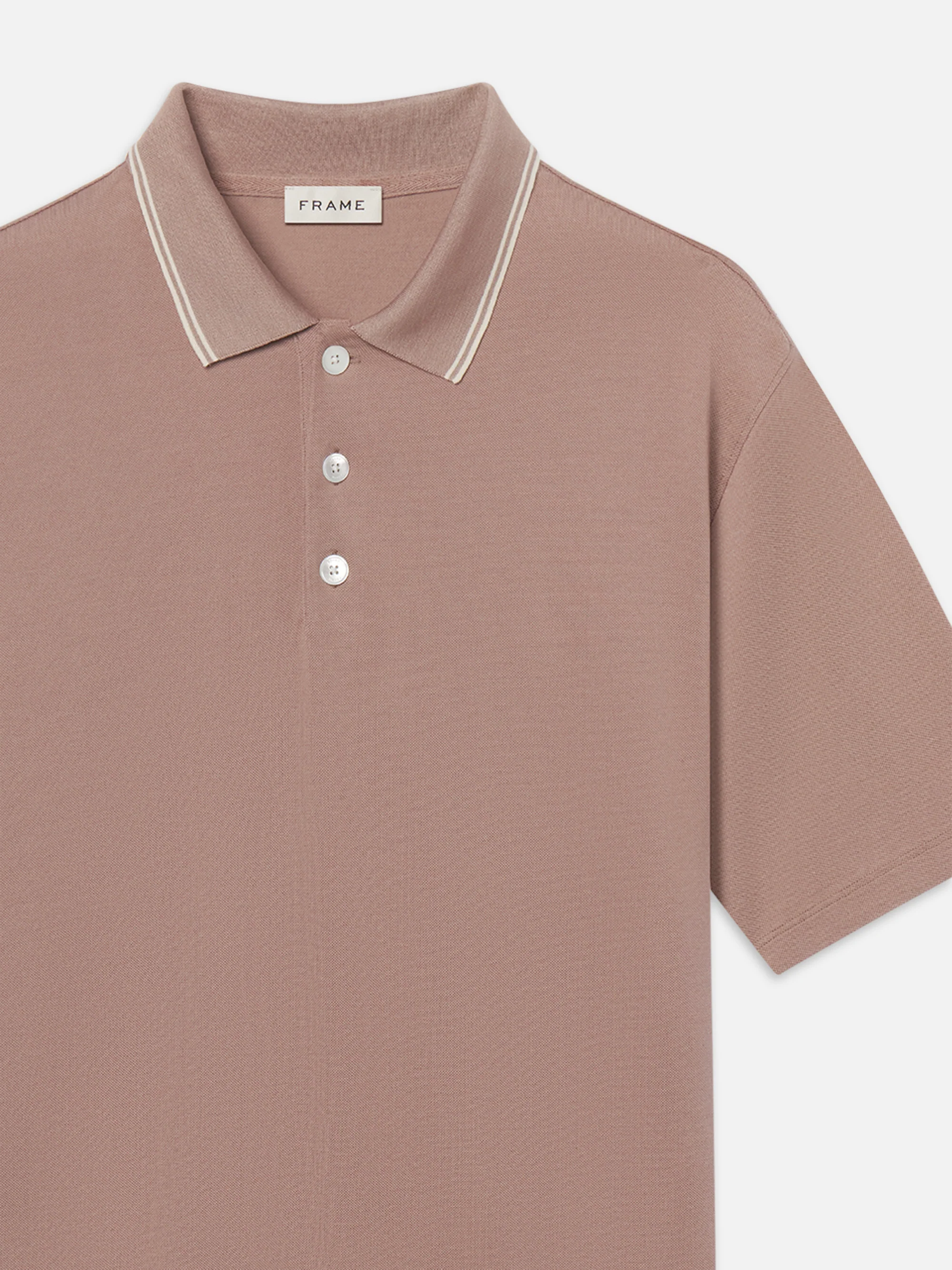 Light Pique Polo -- Smoky Mauve - Image 8