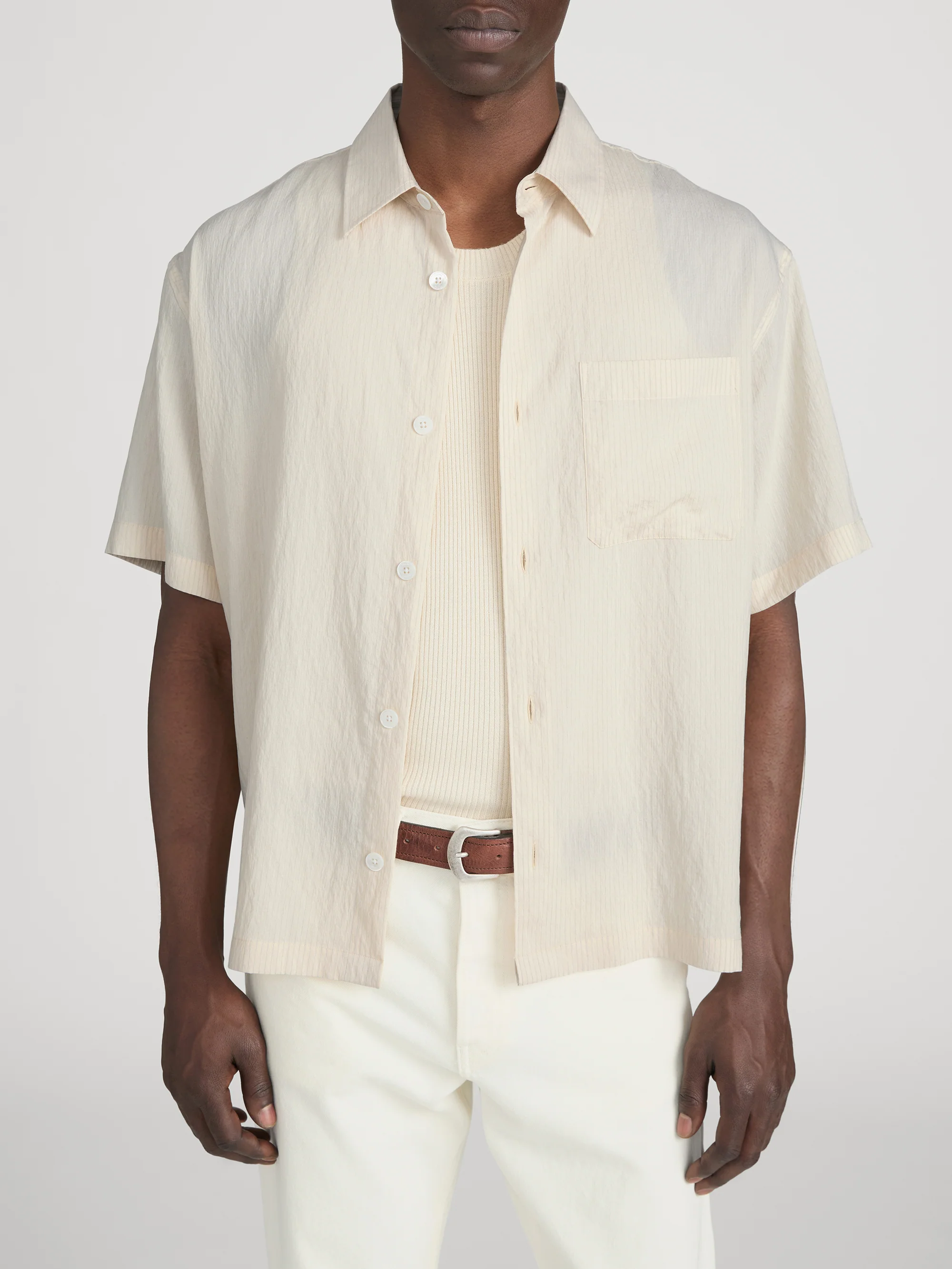 Light Weight Shirt -- Natural Stripe - Image 3