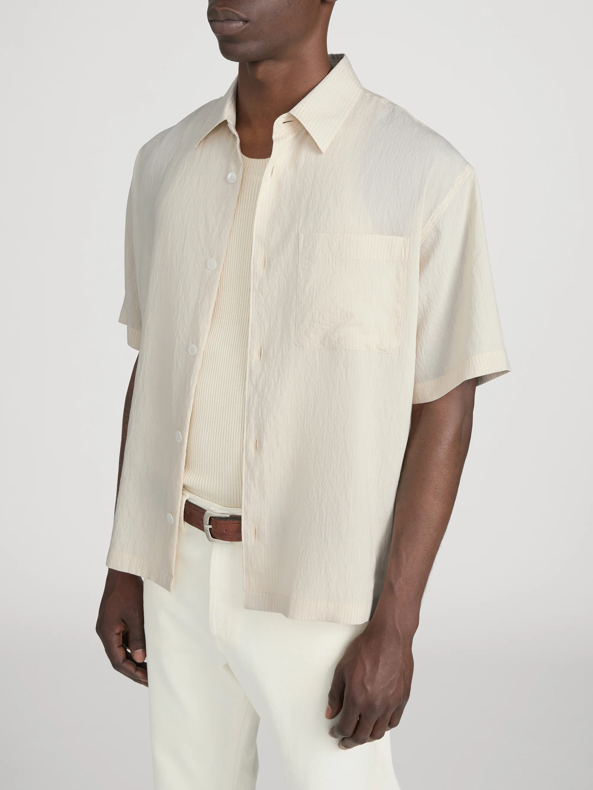 Light Weight Shirt -- Natural Stripe - Image 4