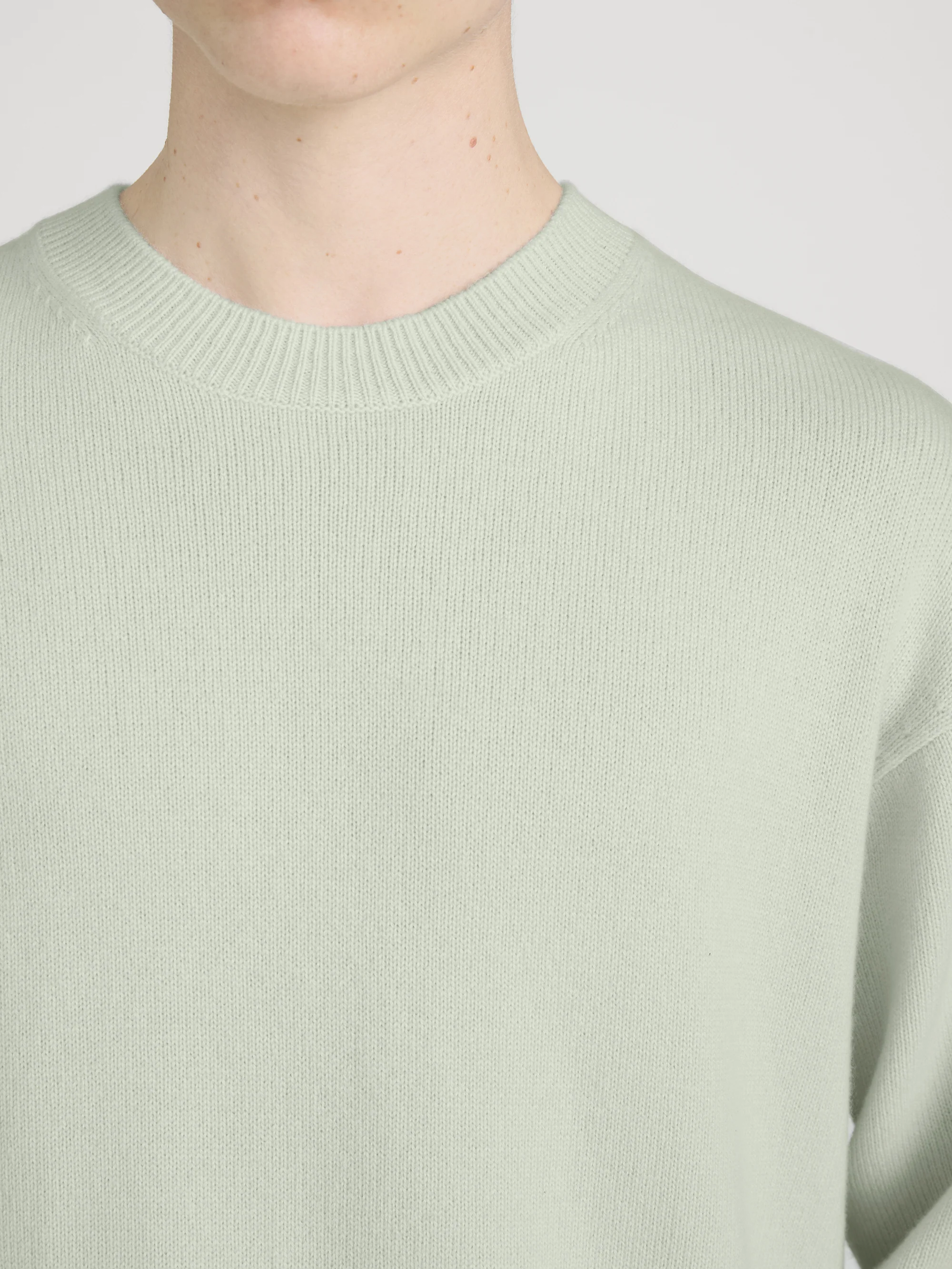 Lightweight Cashmere Crewneck -- Pale Green - Image 5