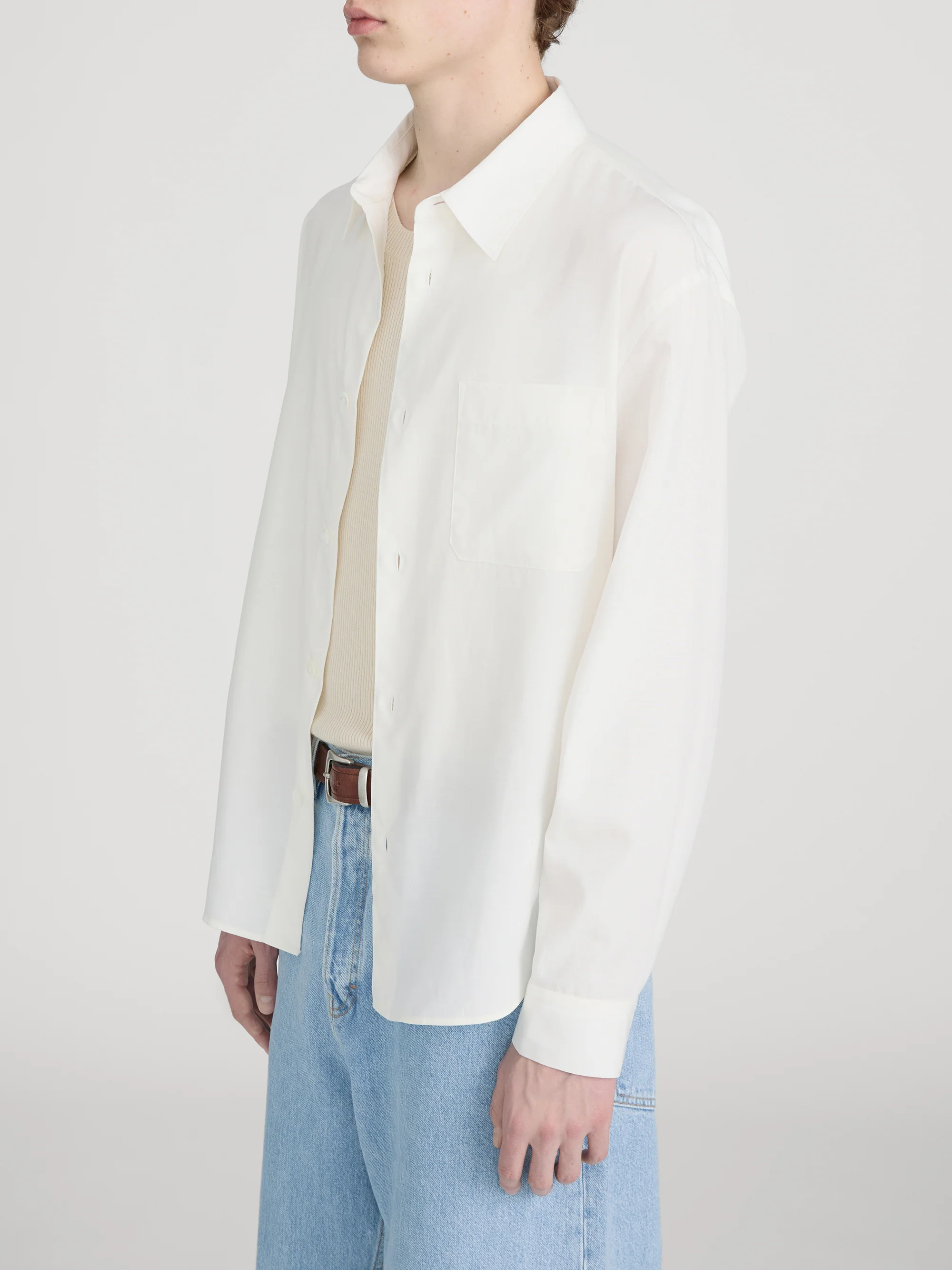 Linen Shirt -- White - Image 4