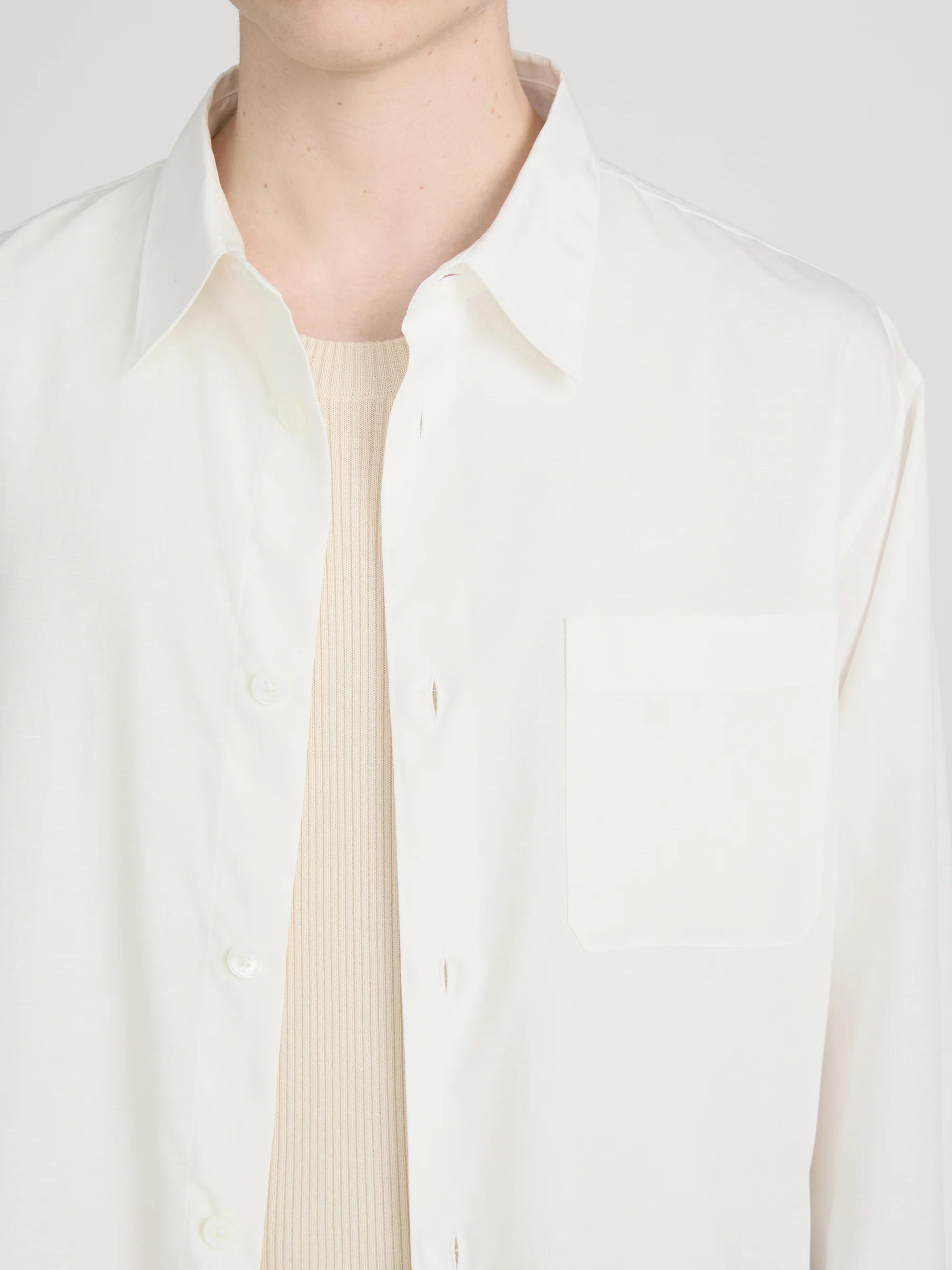 Linen Shirt -- White - Image 5