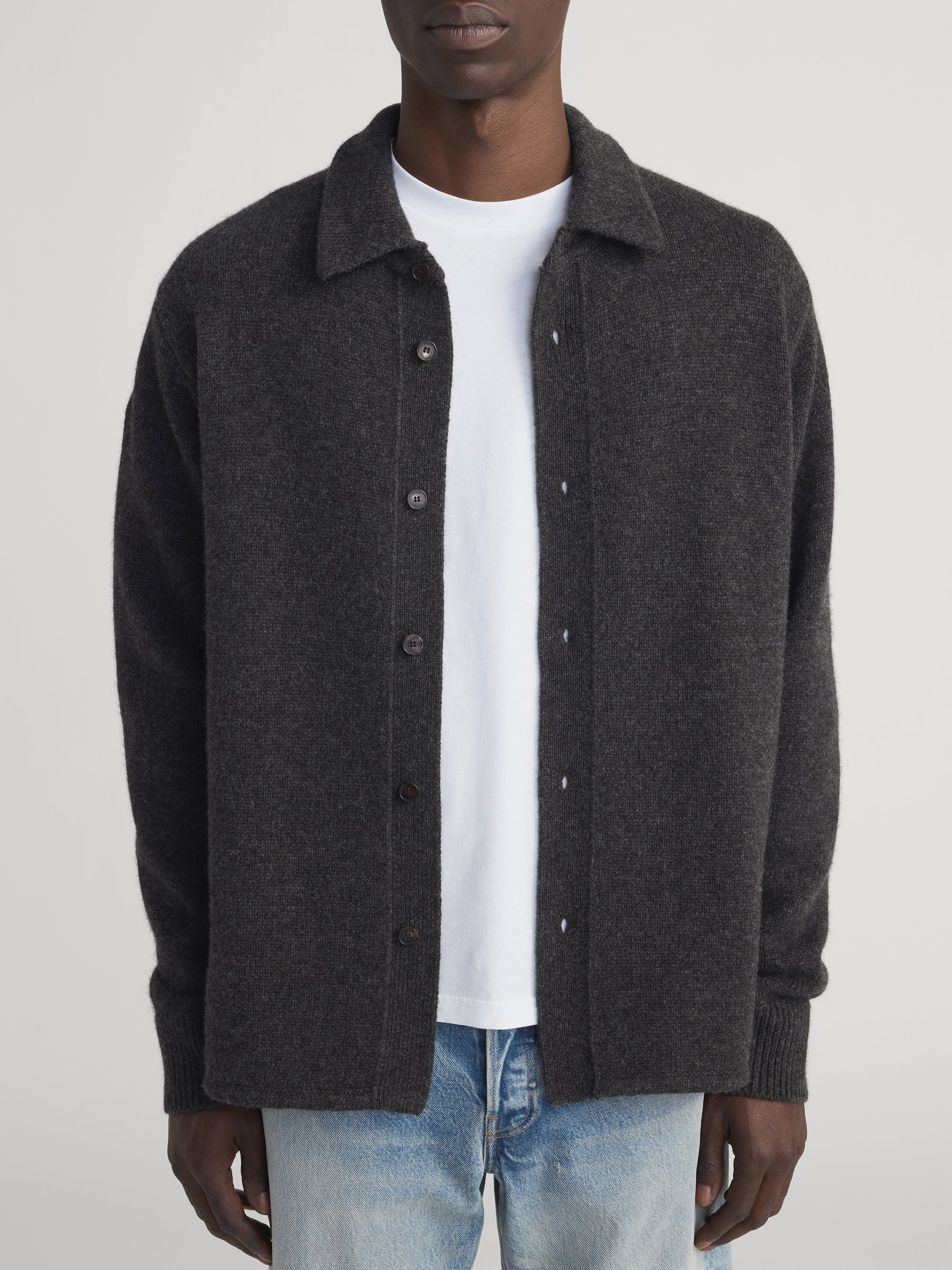 Long Sleeve Shirt Sweater -- Dark Mocha - Image 3