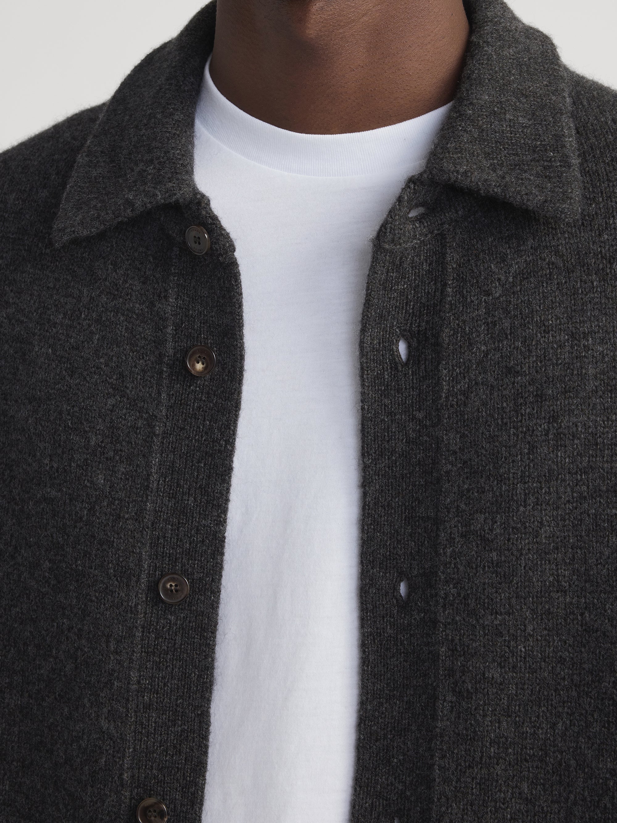 Long Sleeve Shirt Sweater -- Dark Mocha - Image 4