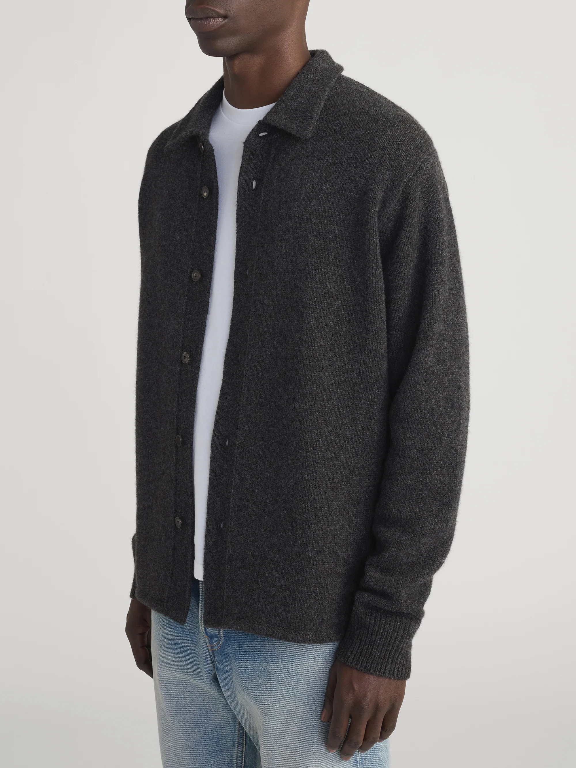 Long Sleeve Shirt Sweater -- Dark Mocha - Image 5