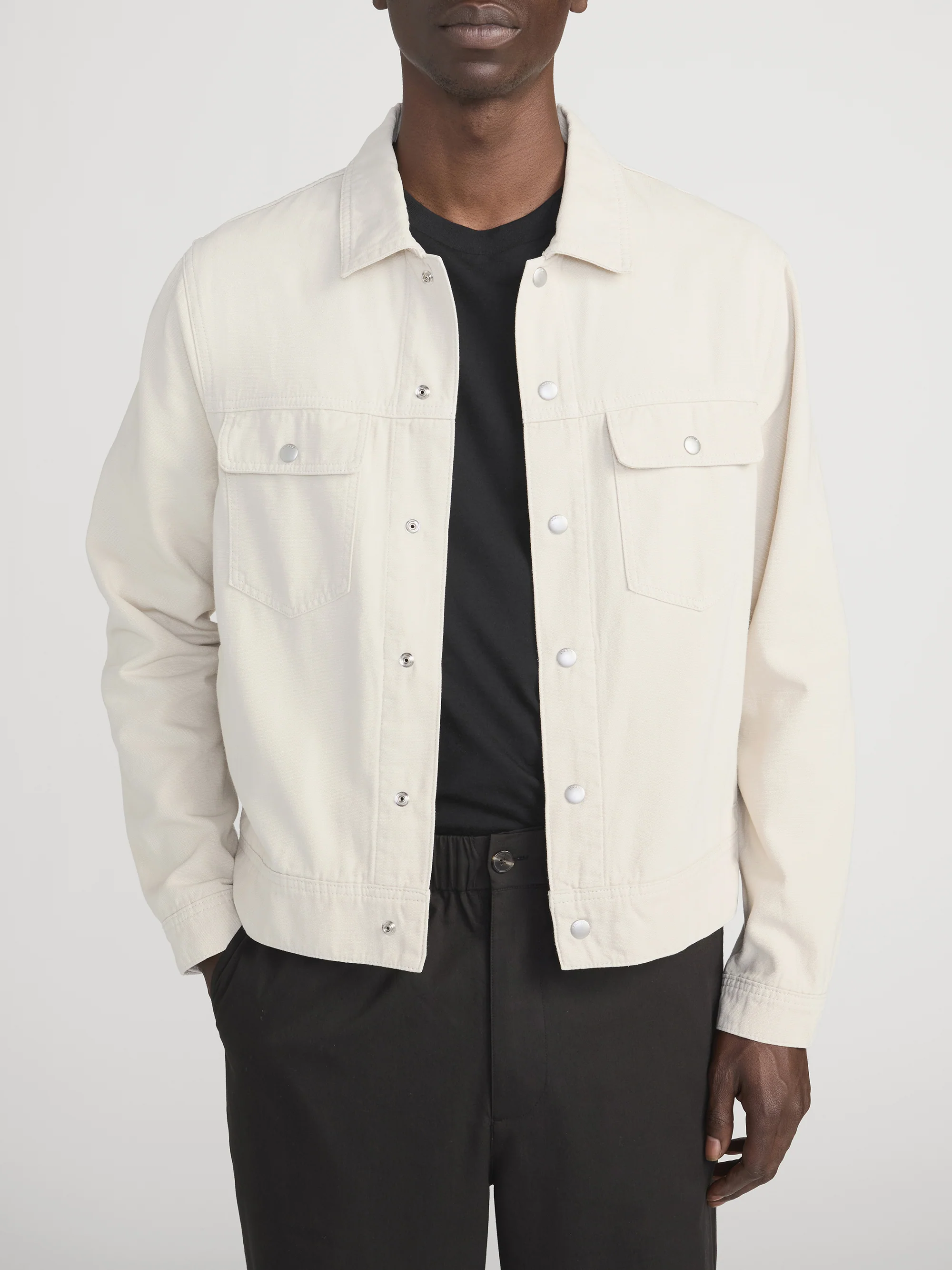 Modern Canvas Jacket -- Off White - Image 3