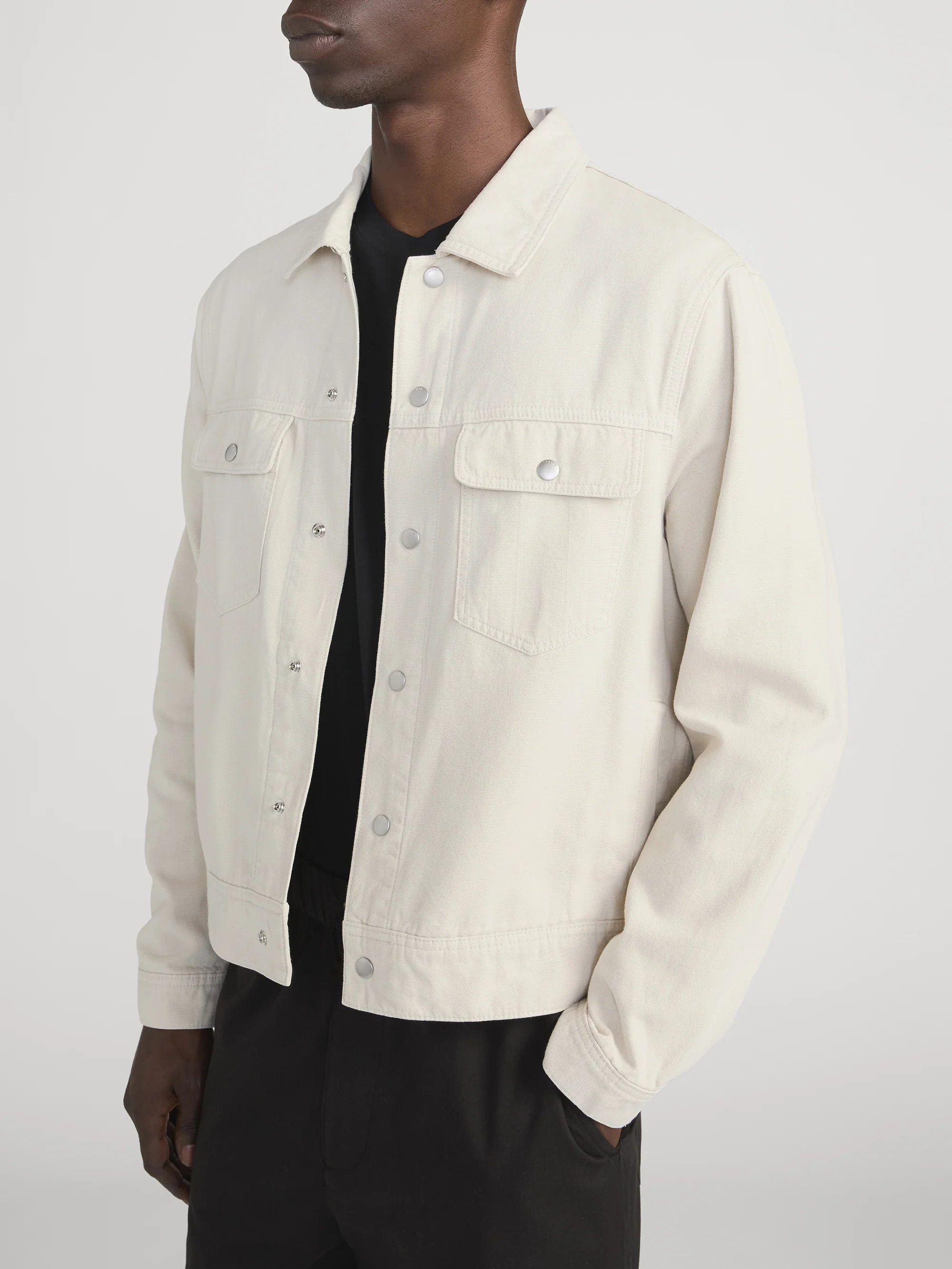Modern Canvas Jacket -- Off White - Image 4