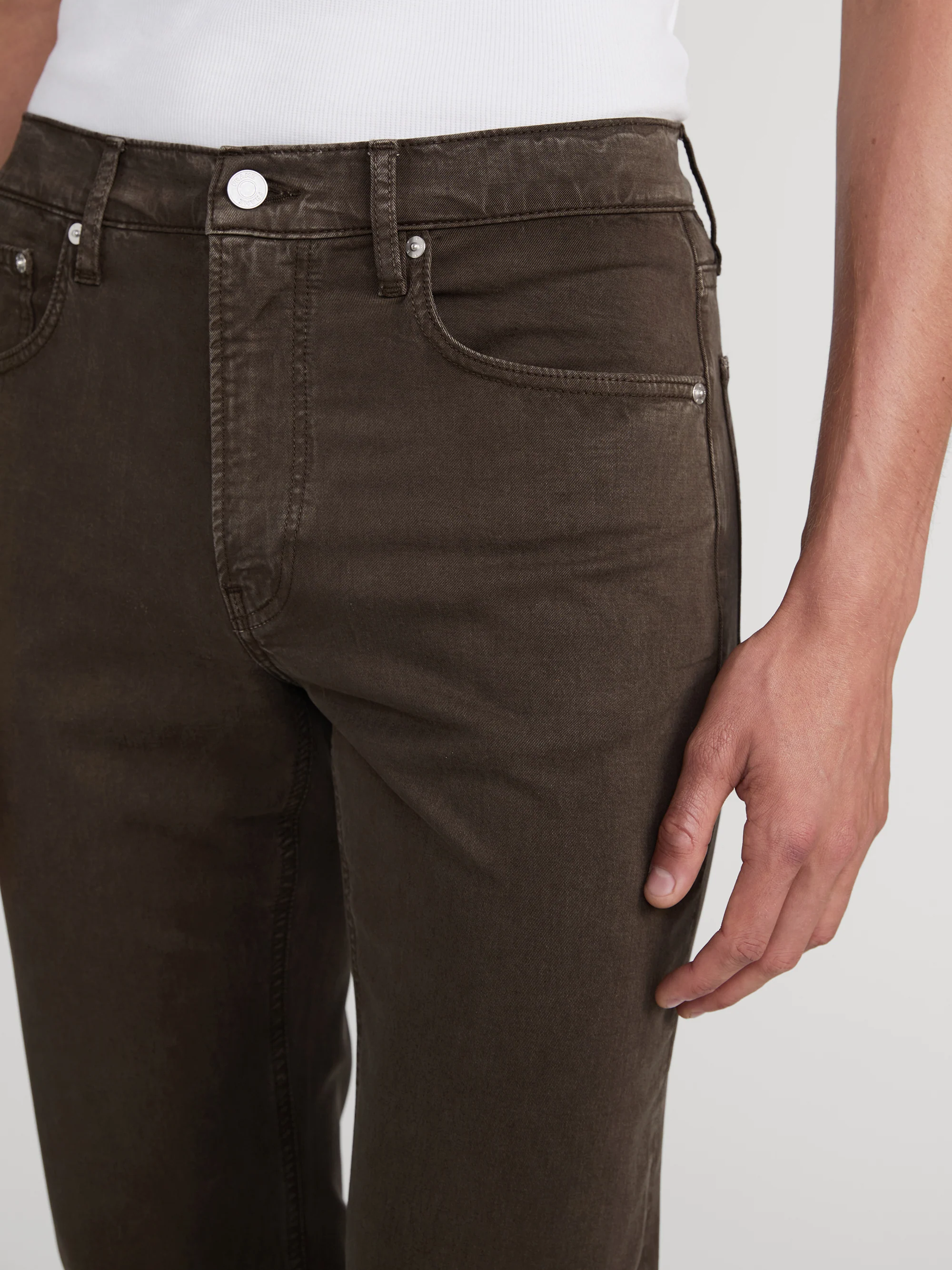 Modern Straight Stretch Twill -- Mocha - Image 3