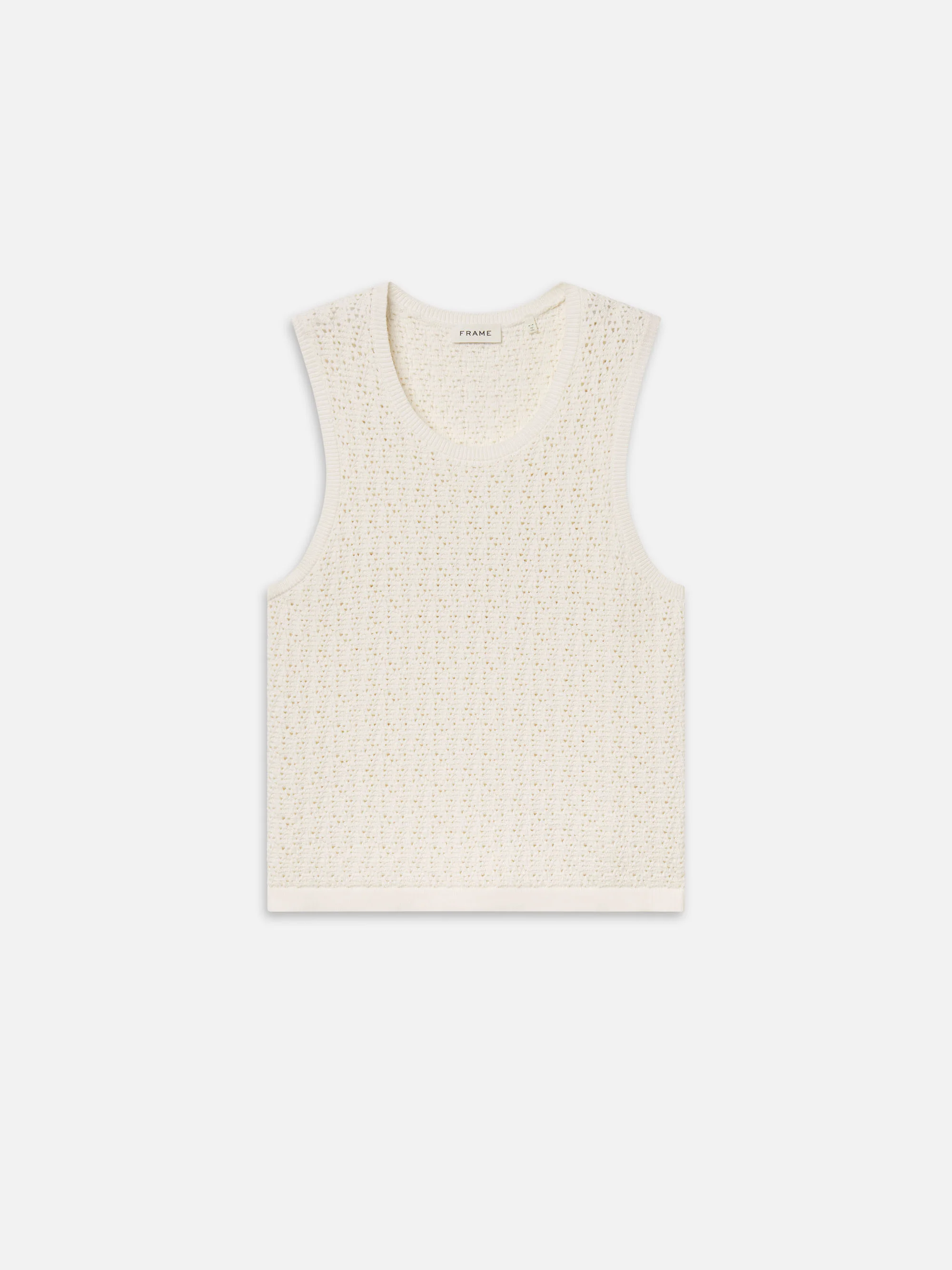 Open Stitch Tank -- Off White