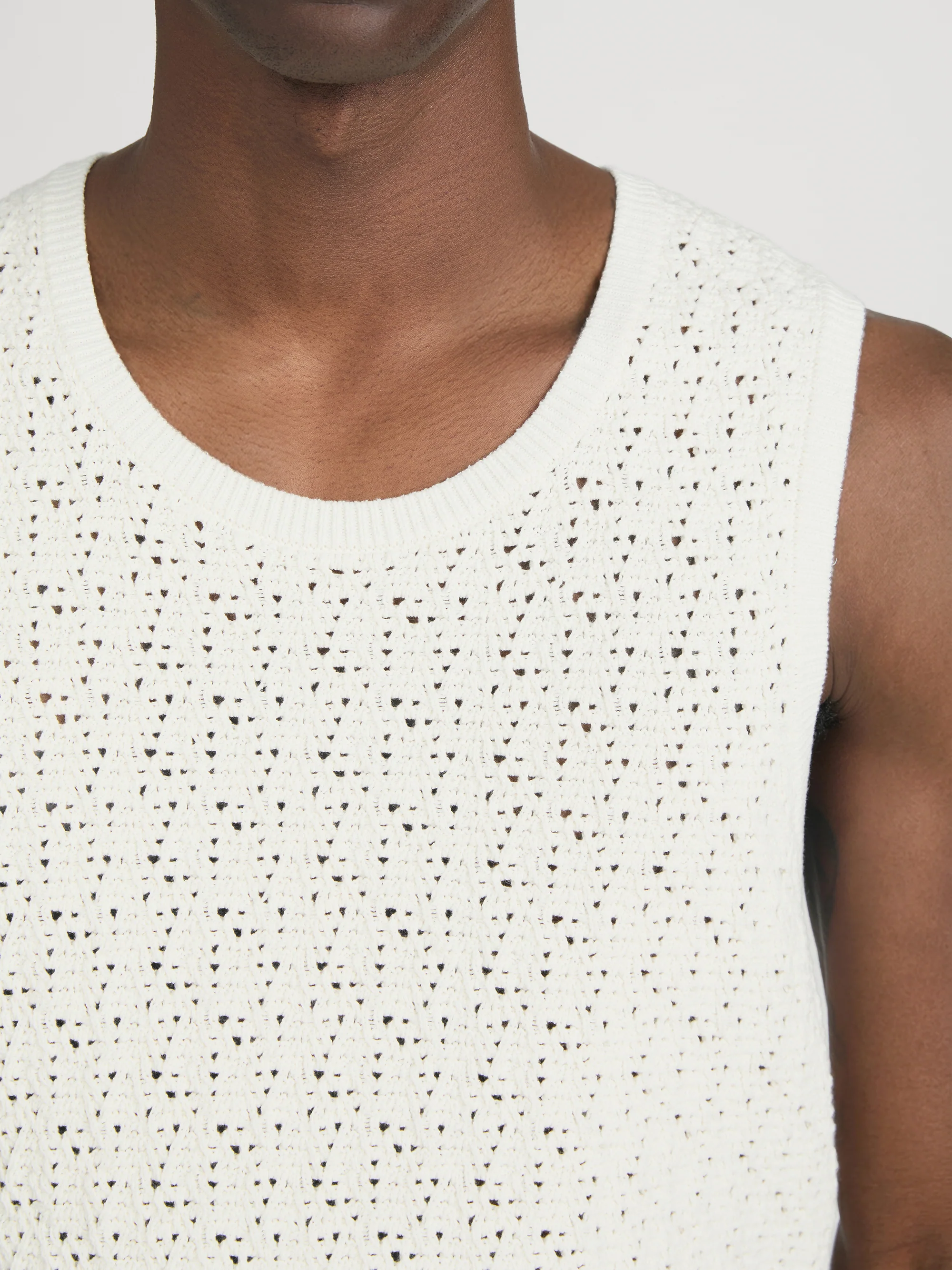 Open Stitch Tank -- Off White - Image 5