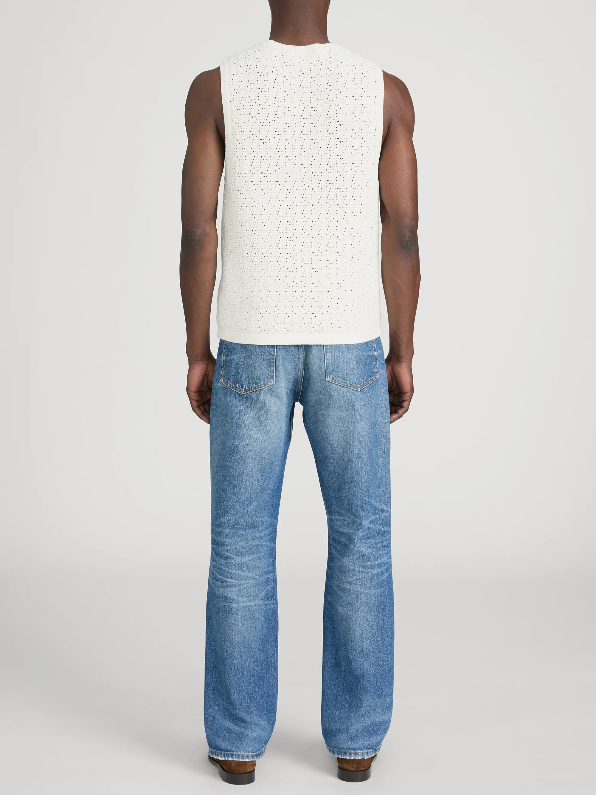 Open Stitch Tank -- Off White - Image 6
