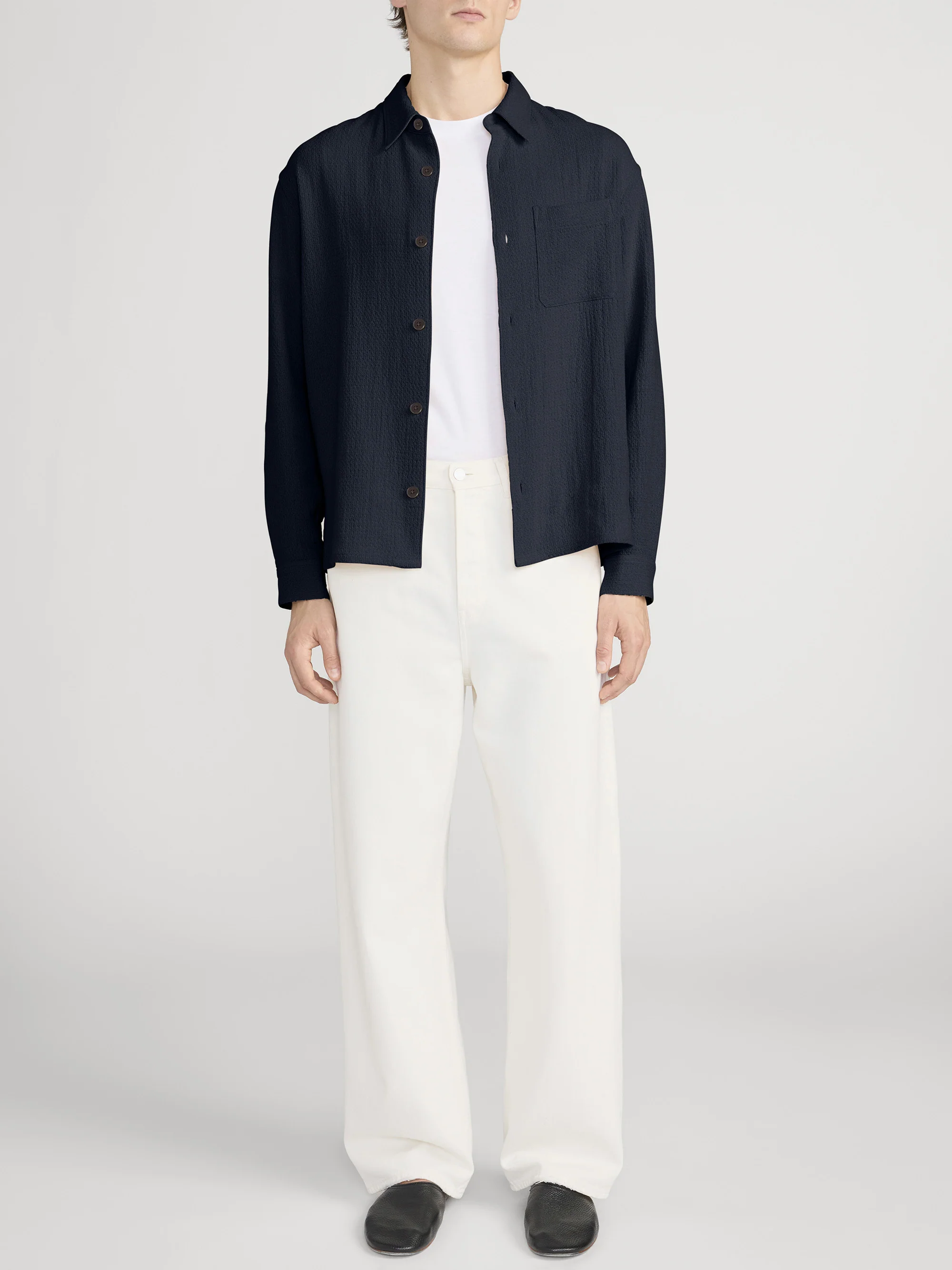 Open Weave Shirt -- Dark Navy - Image 2