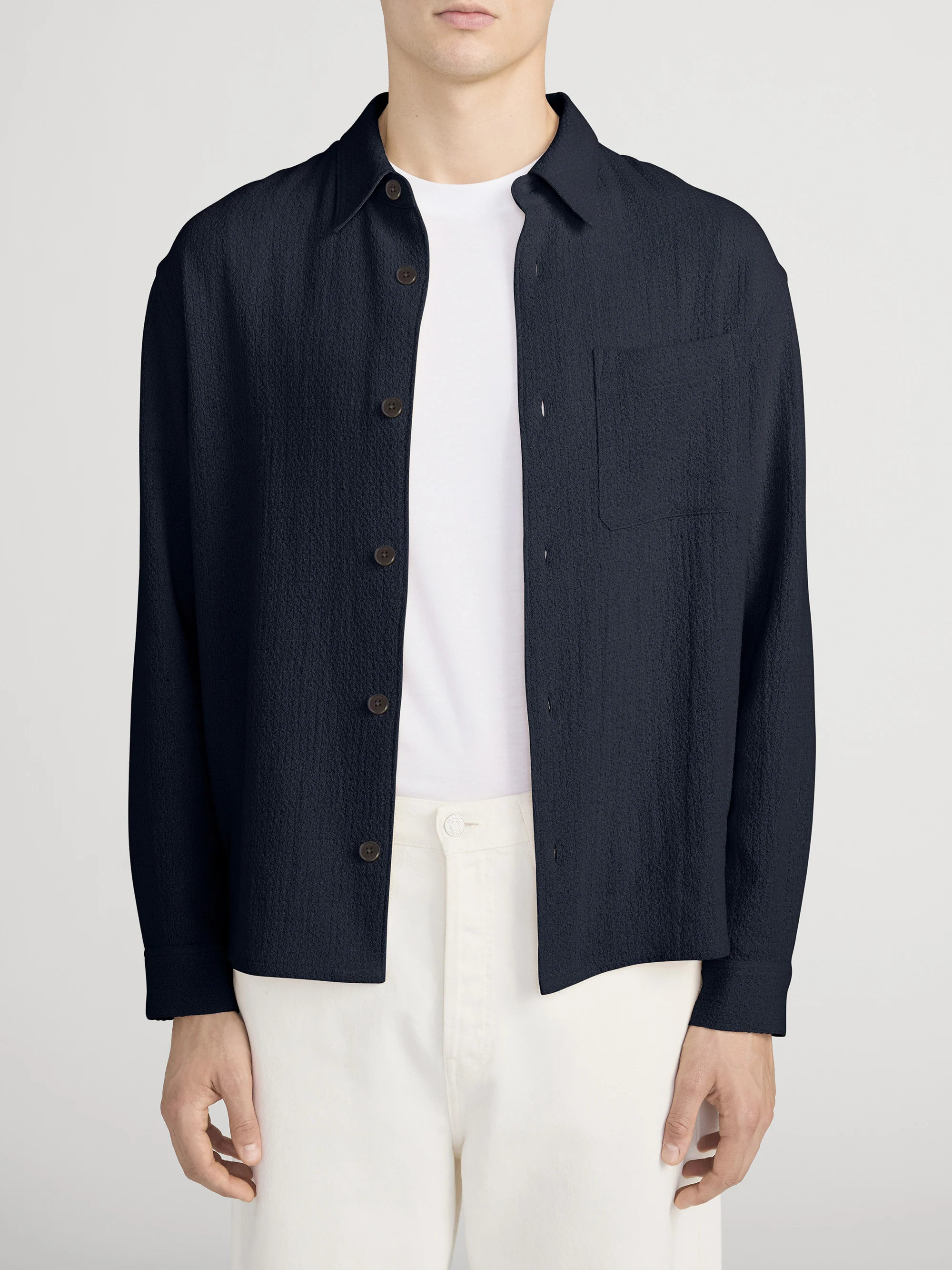 Open Weave Shirt -- Dark Navy - Image 3