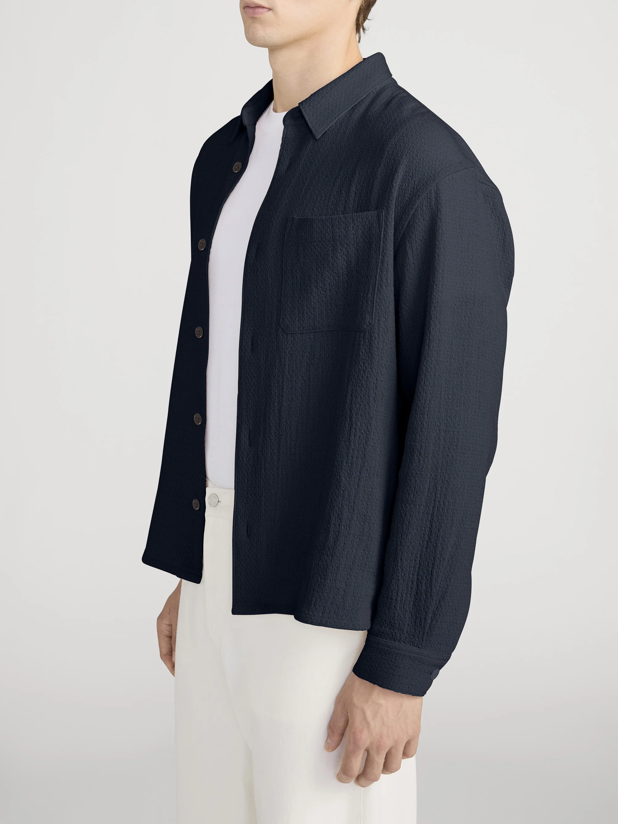 Open Weave Shirt -- Dark Navy - Image 4