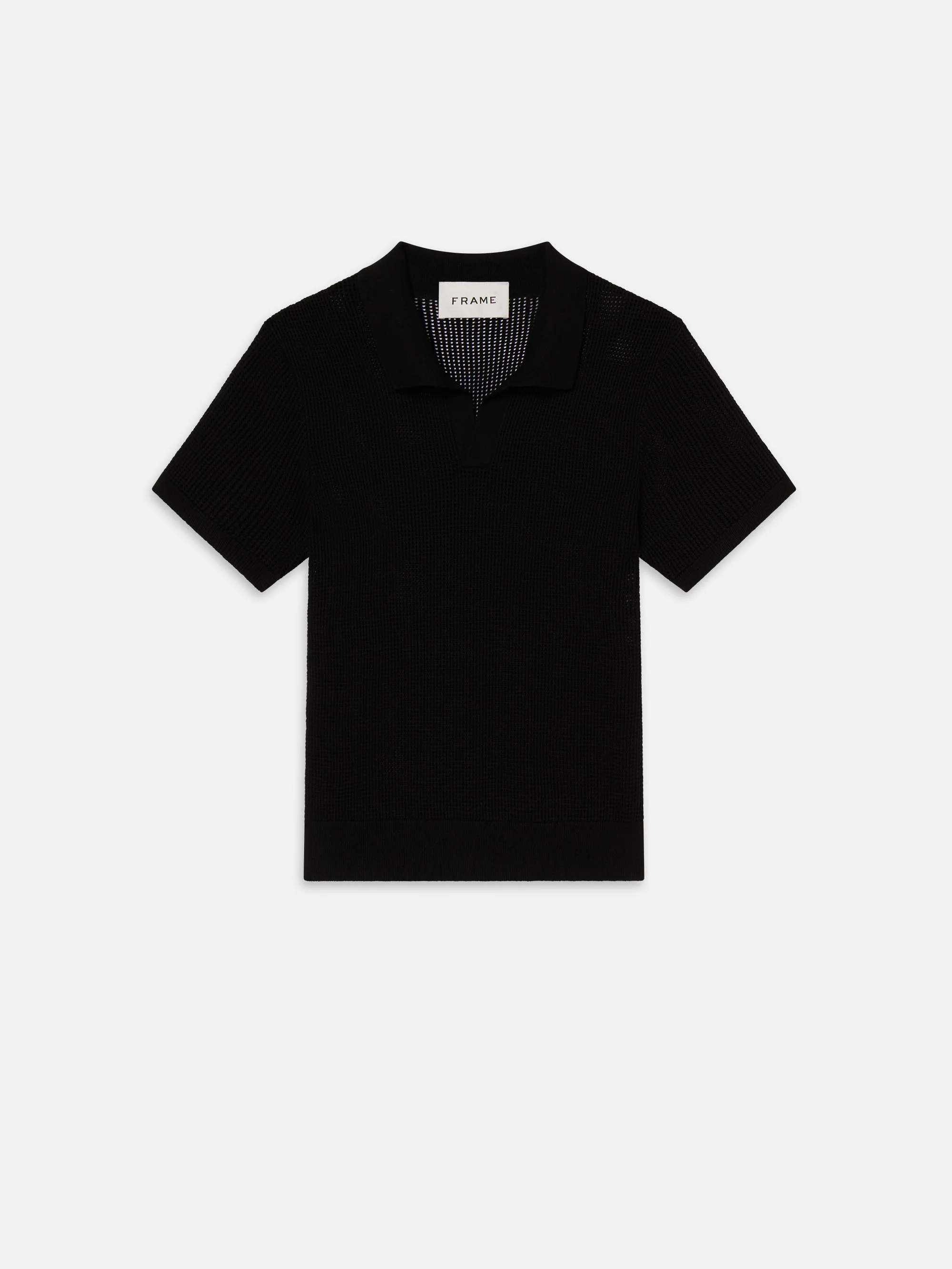 Open Weave Polo Sweater
