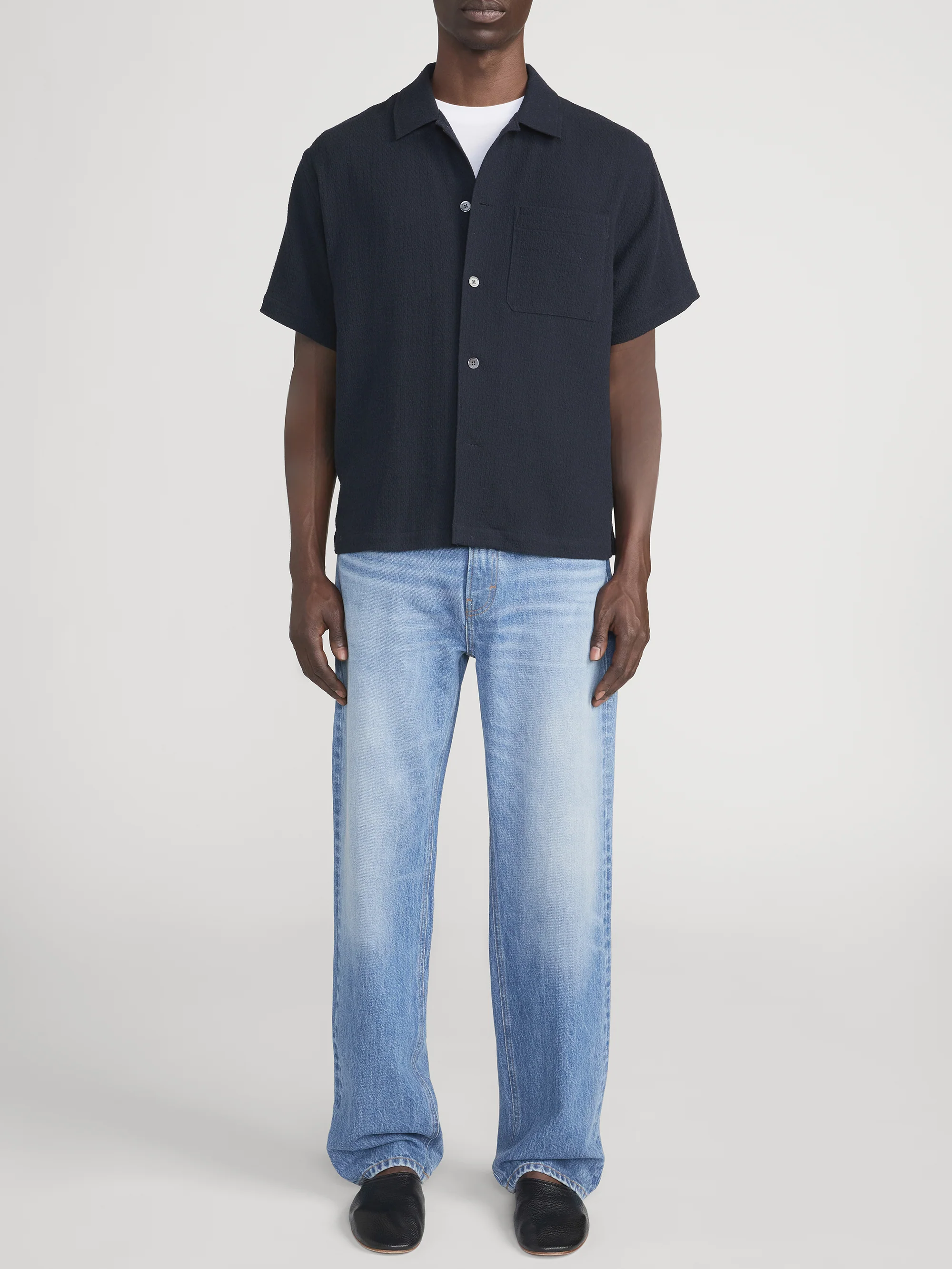 Open Weave Shirt -- Dark navy - Image 2