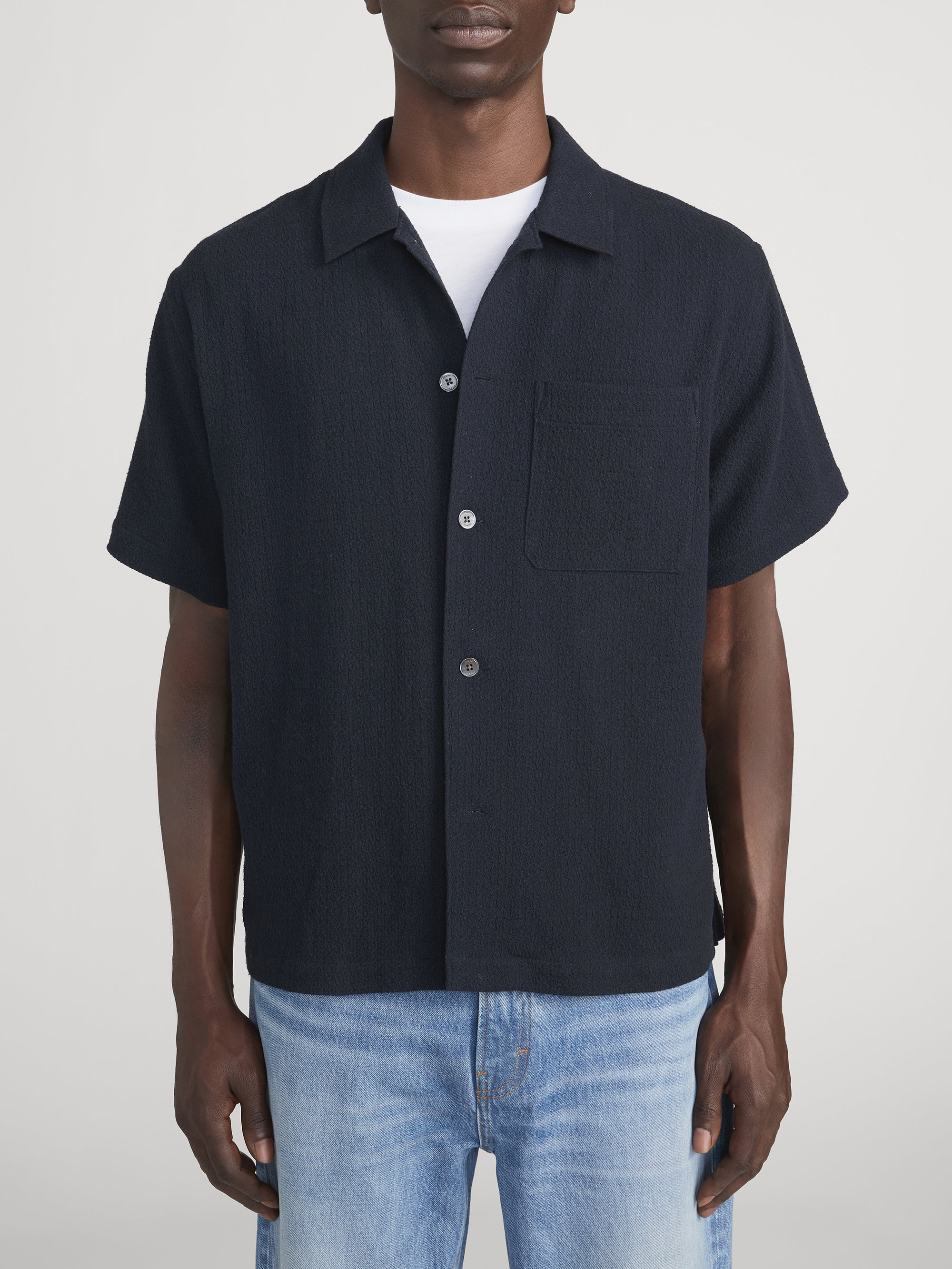Open Weave Shirt -- Dark navy - Image 3