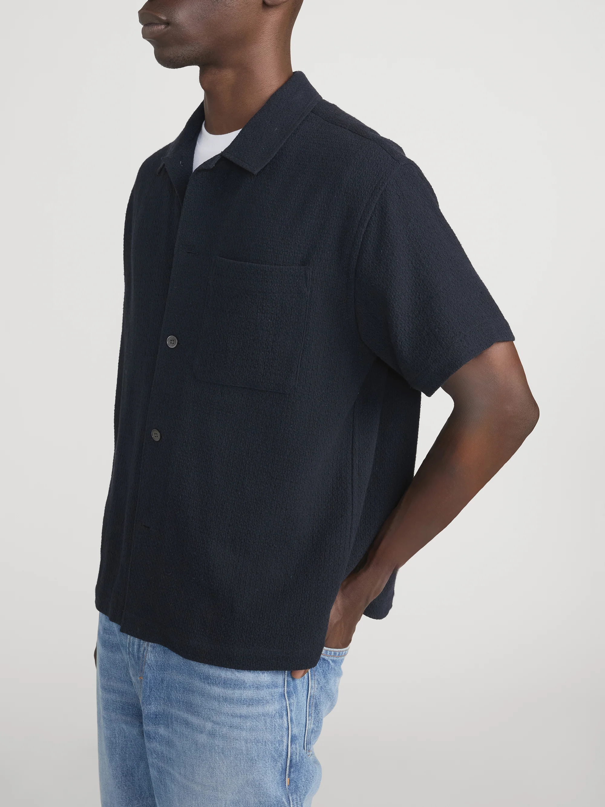 Open Weave Shirt -- Dark navy - Image 4