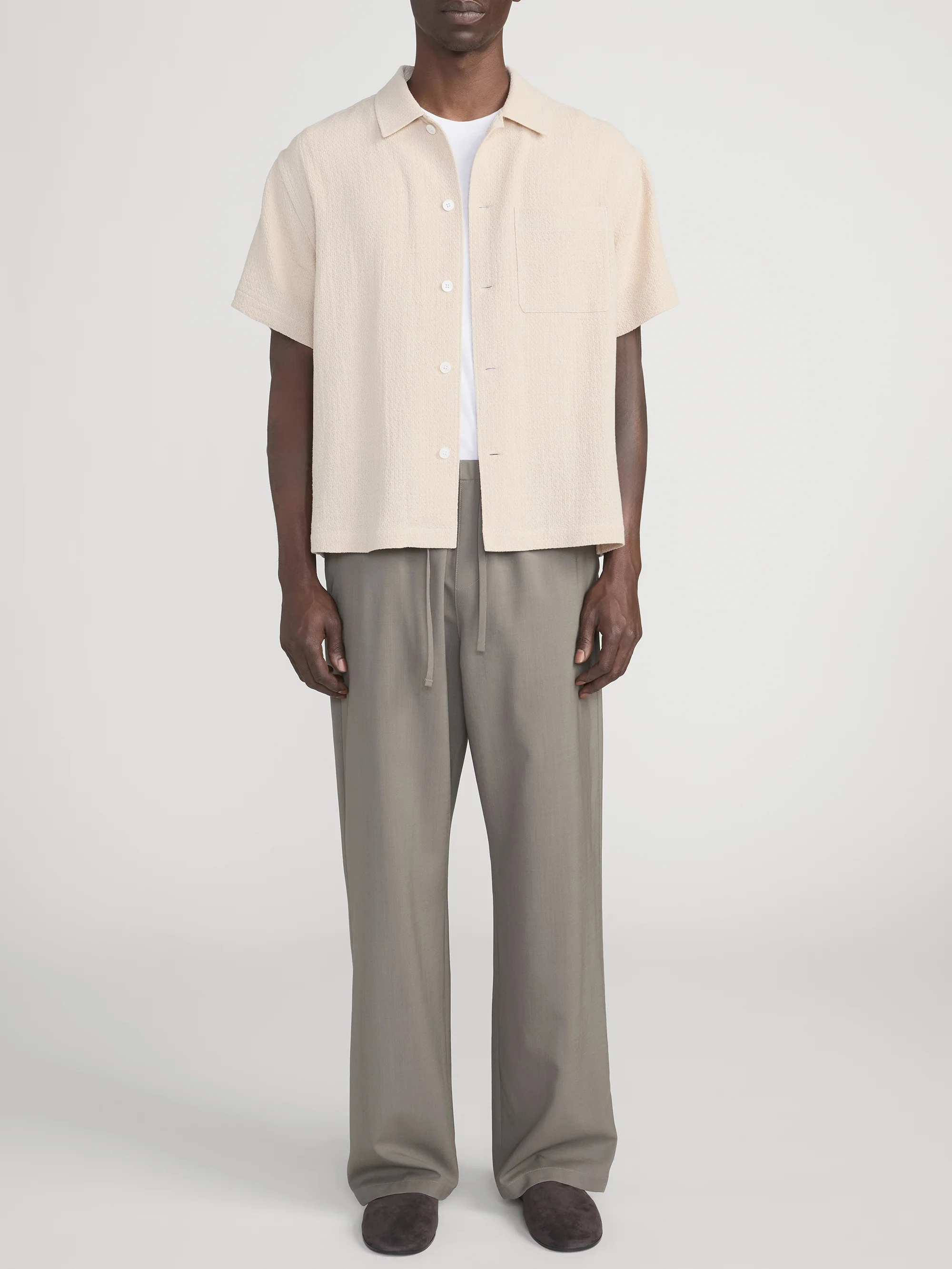 Open Weave Shirt -- Light Stone - Image 2