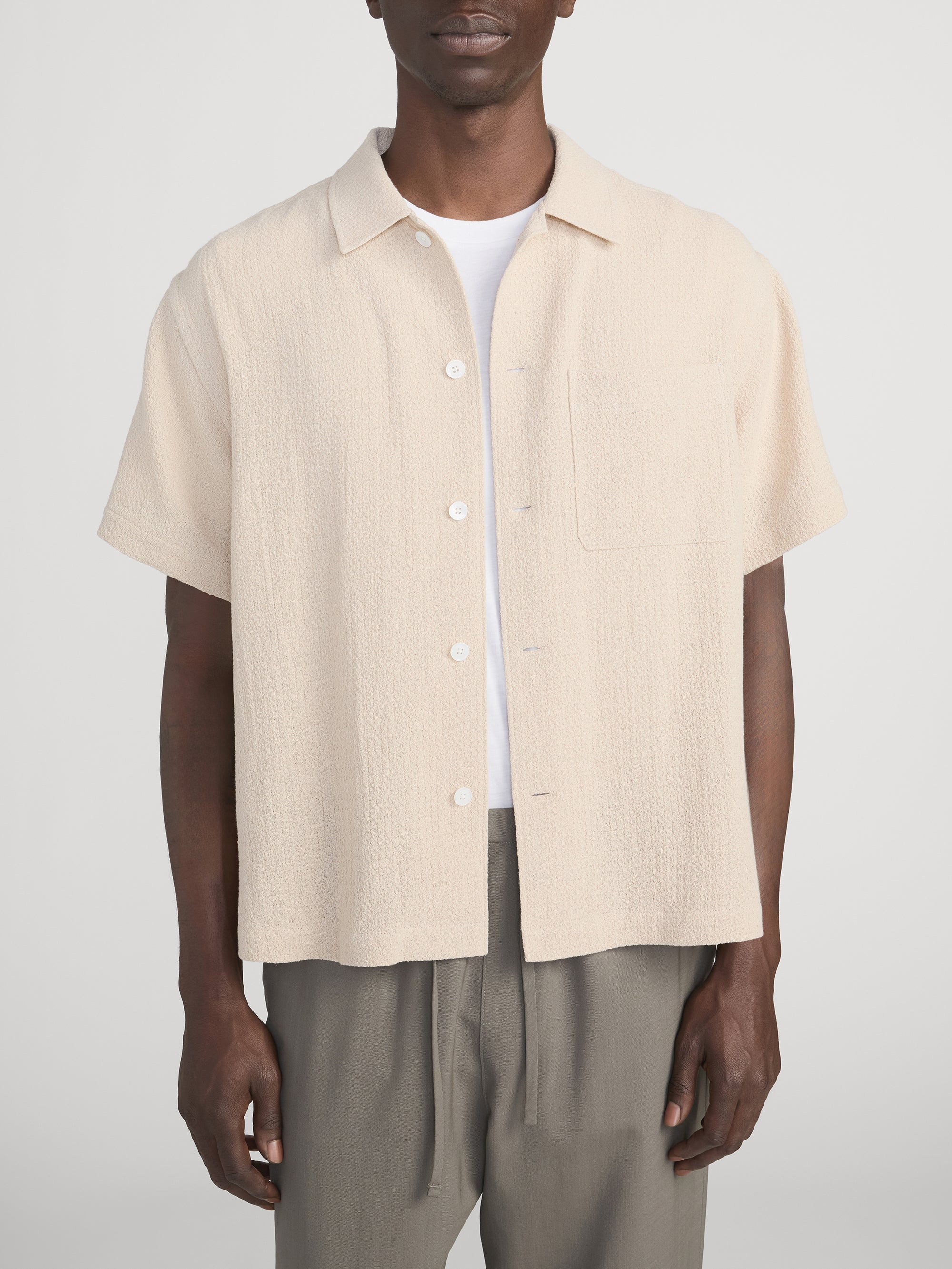 Open Weave Shirt -- Light Stone - Image 3