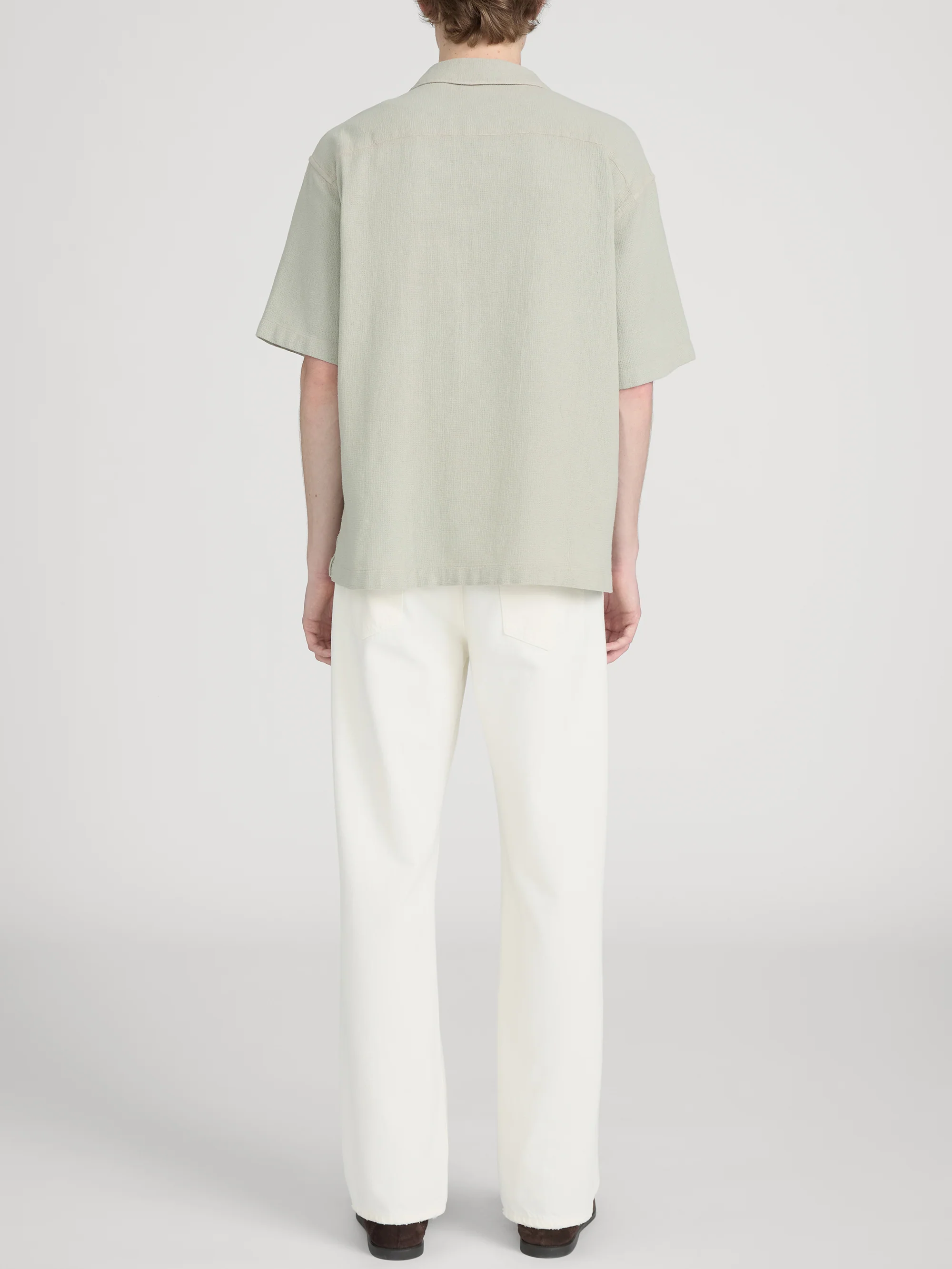 Textured S/S Shirt -- Moss Green - Image 6