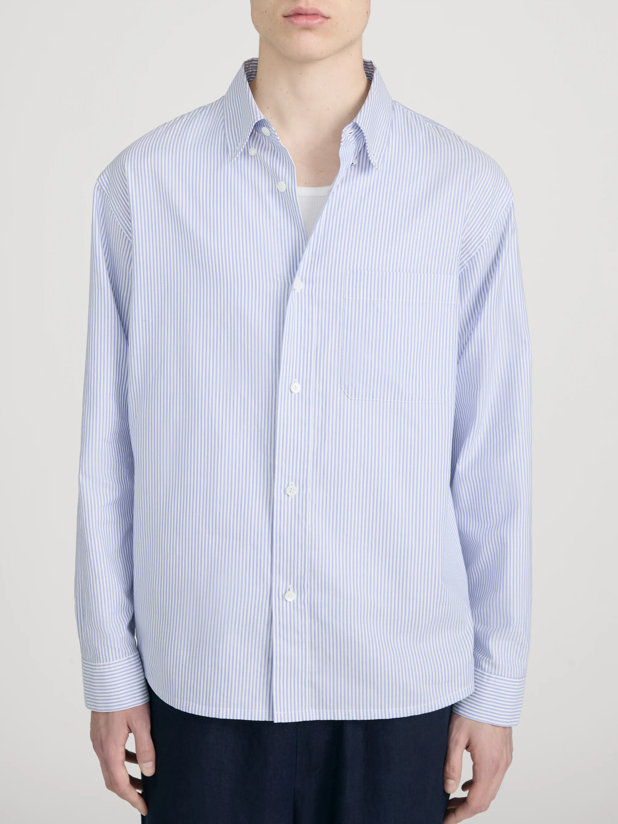 Oxford Shirt -- Blue Stripe - Image 3