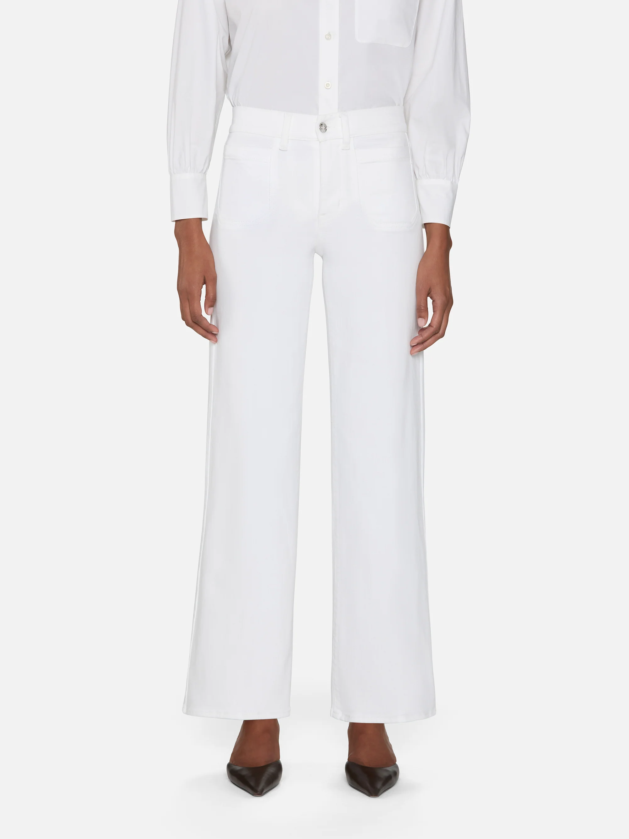 Le Pixie Slim Palazzo Modernist Pocket -- White - Image 2