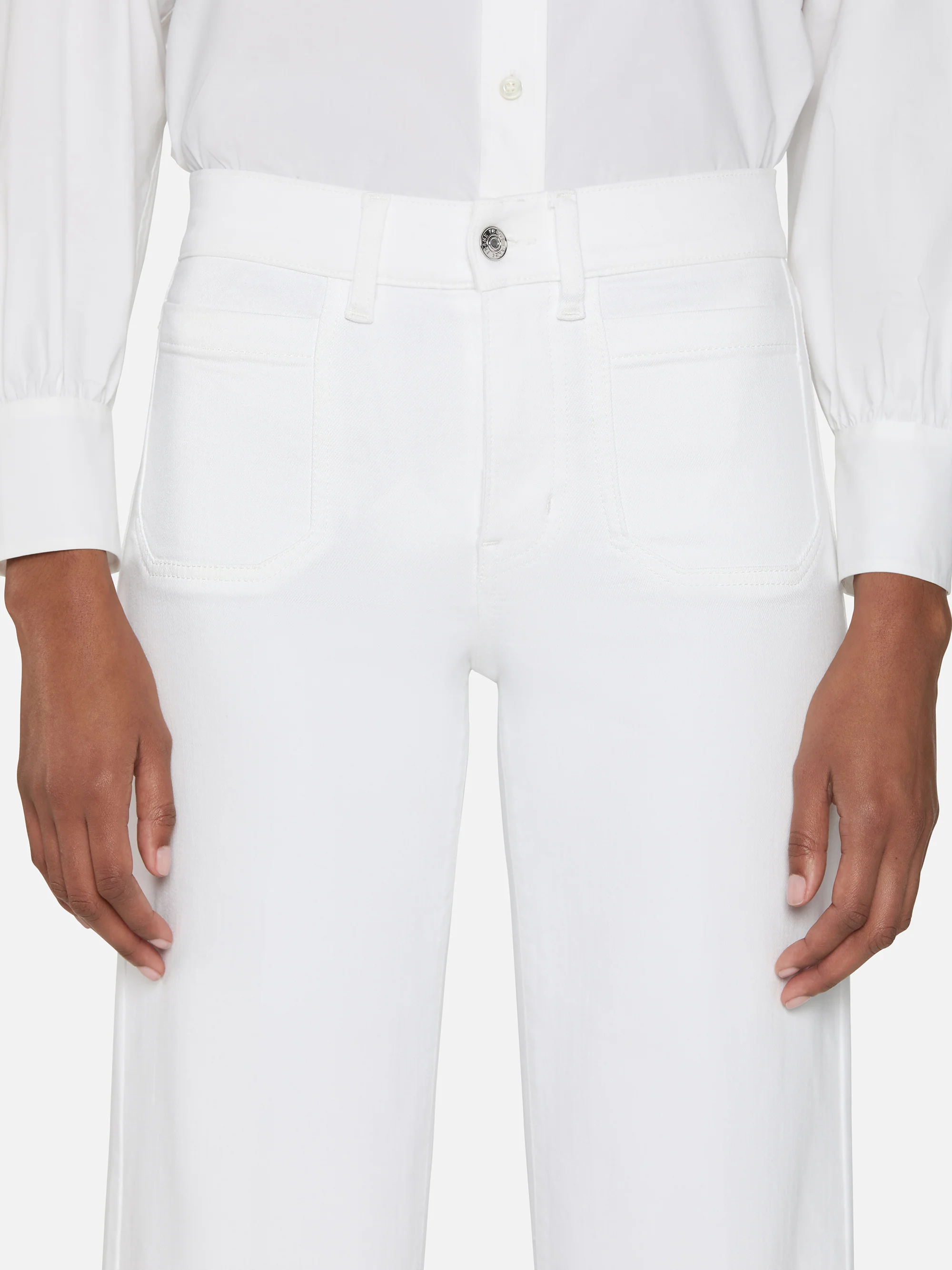 Le Pixie Slim Palazzo Modernist Pocket -- White - Image 3