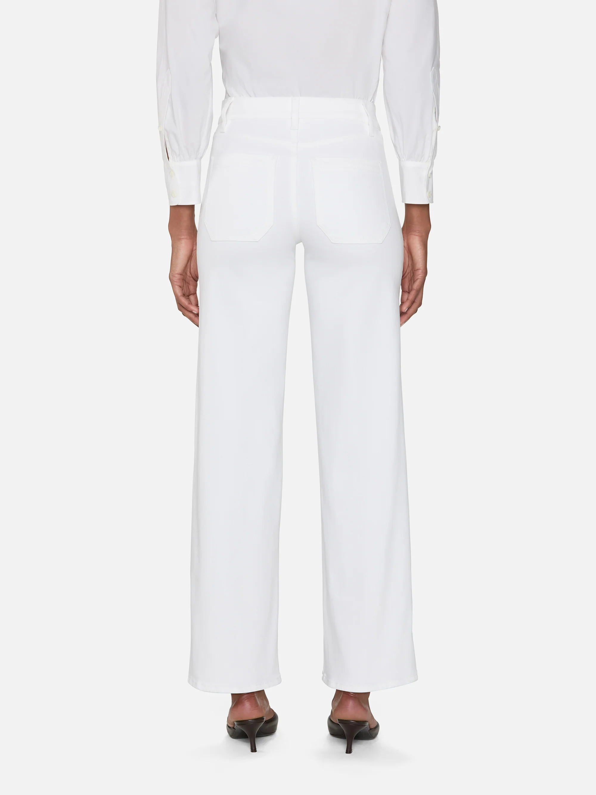 Le Pixie Slim Palazzo Modernist Pocket -- White - Image 5