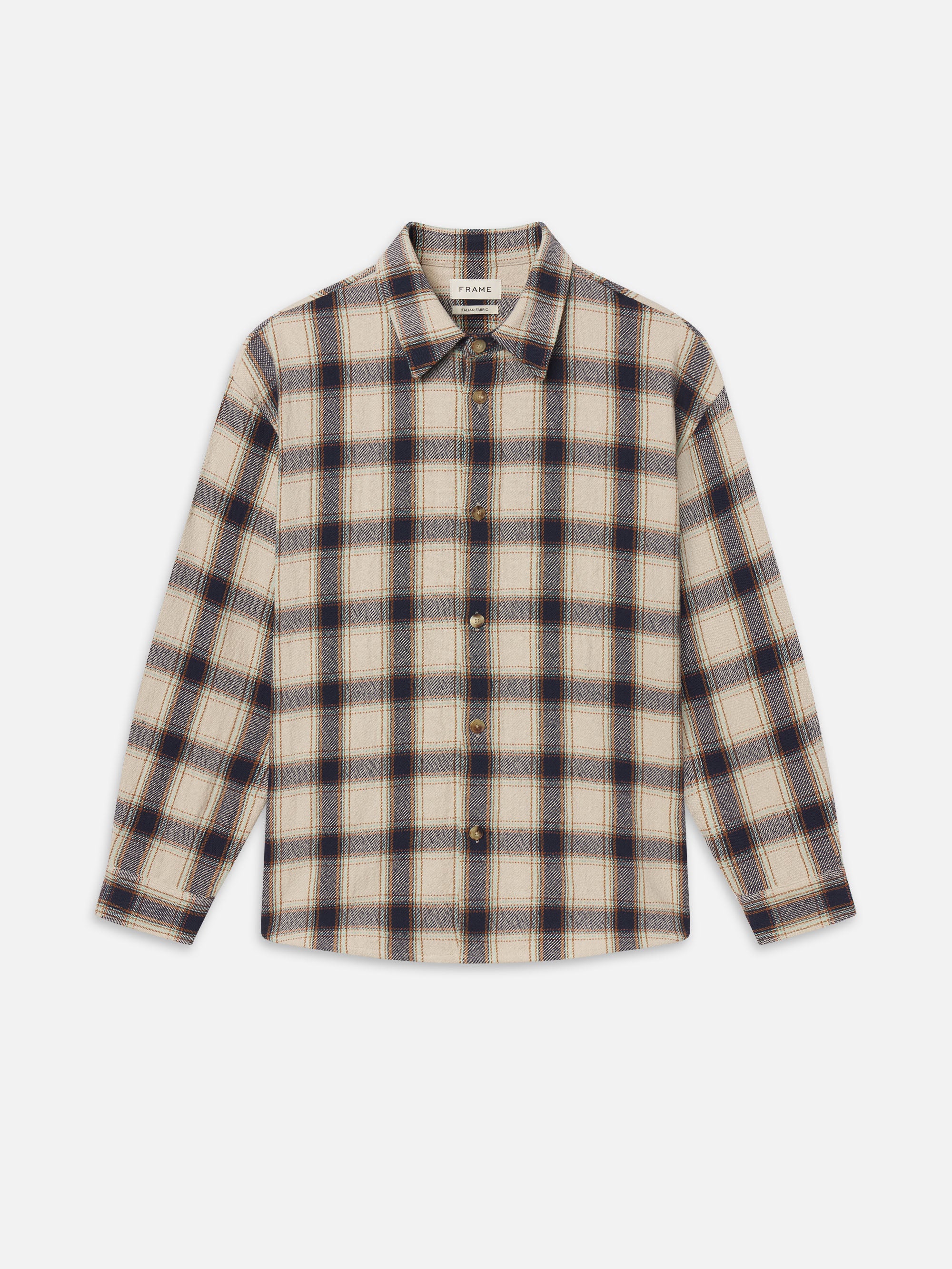 Plaid Overshirt -- Cream Plaid