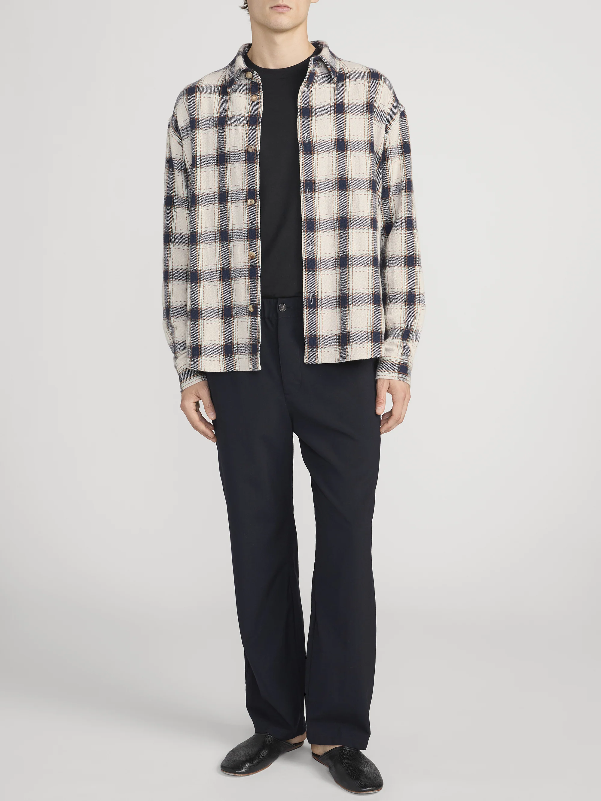 Plaid Overshirt -- Cream Plaid - Image 2