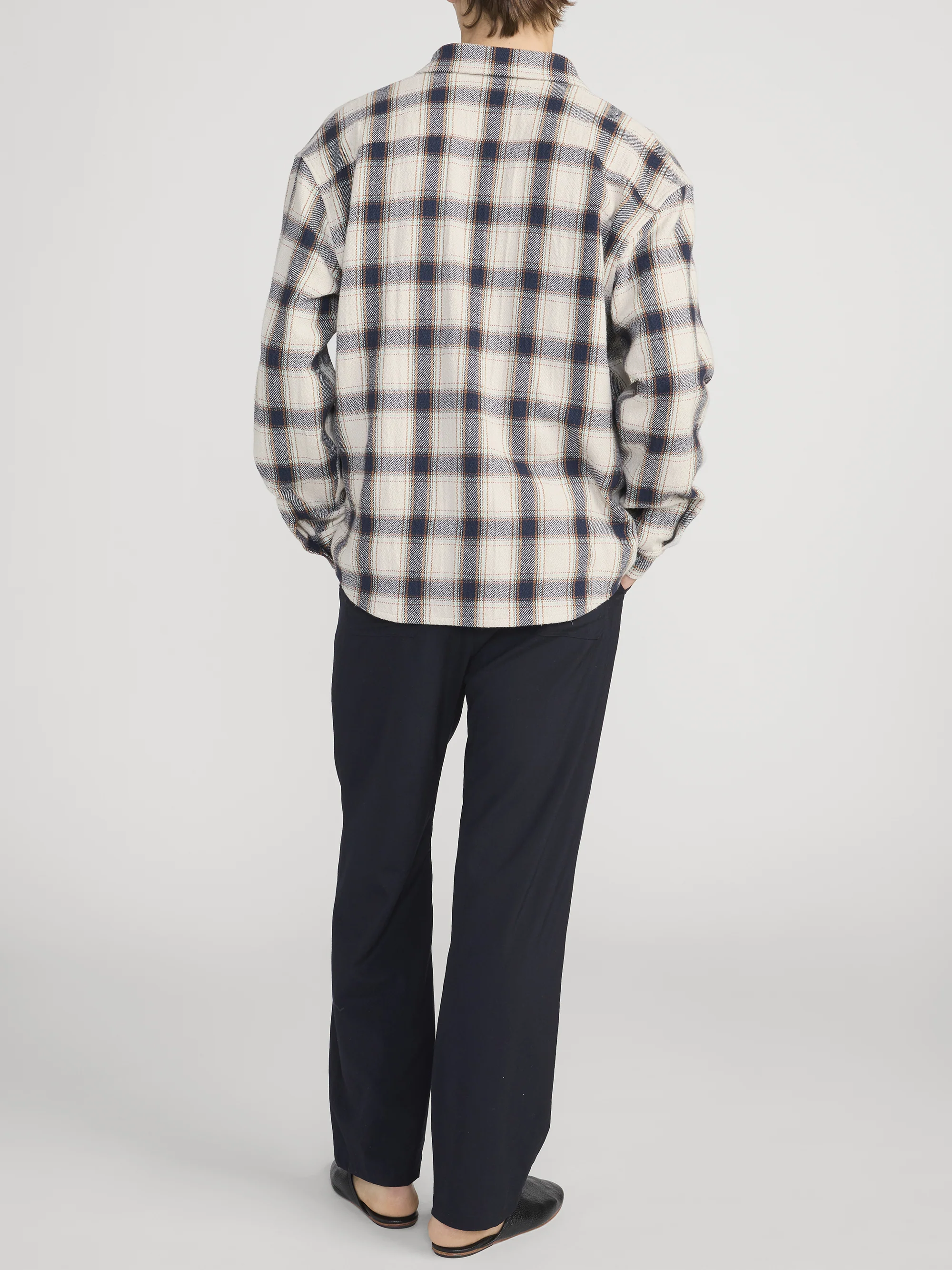 Plaid Overshirt -- Cream Plaid - Image 6