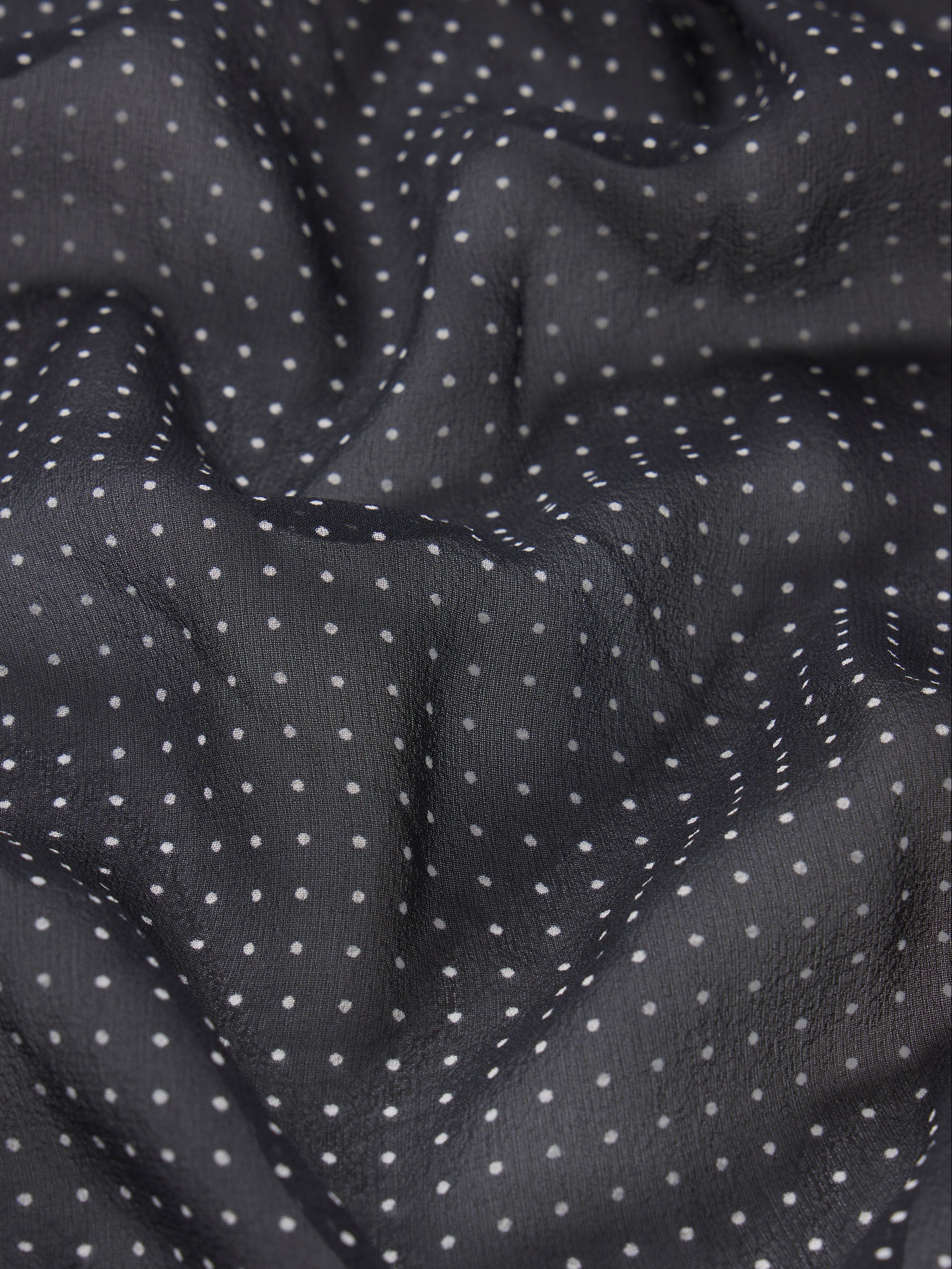 Polka Dot Modern Tie Blouse -- Navy Multi - Image 7
